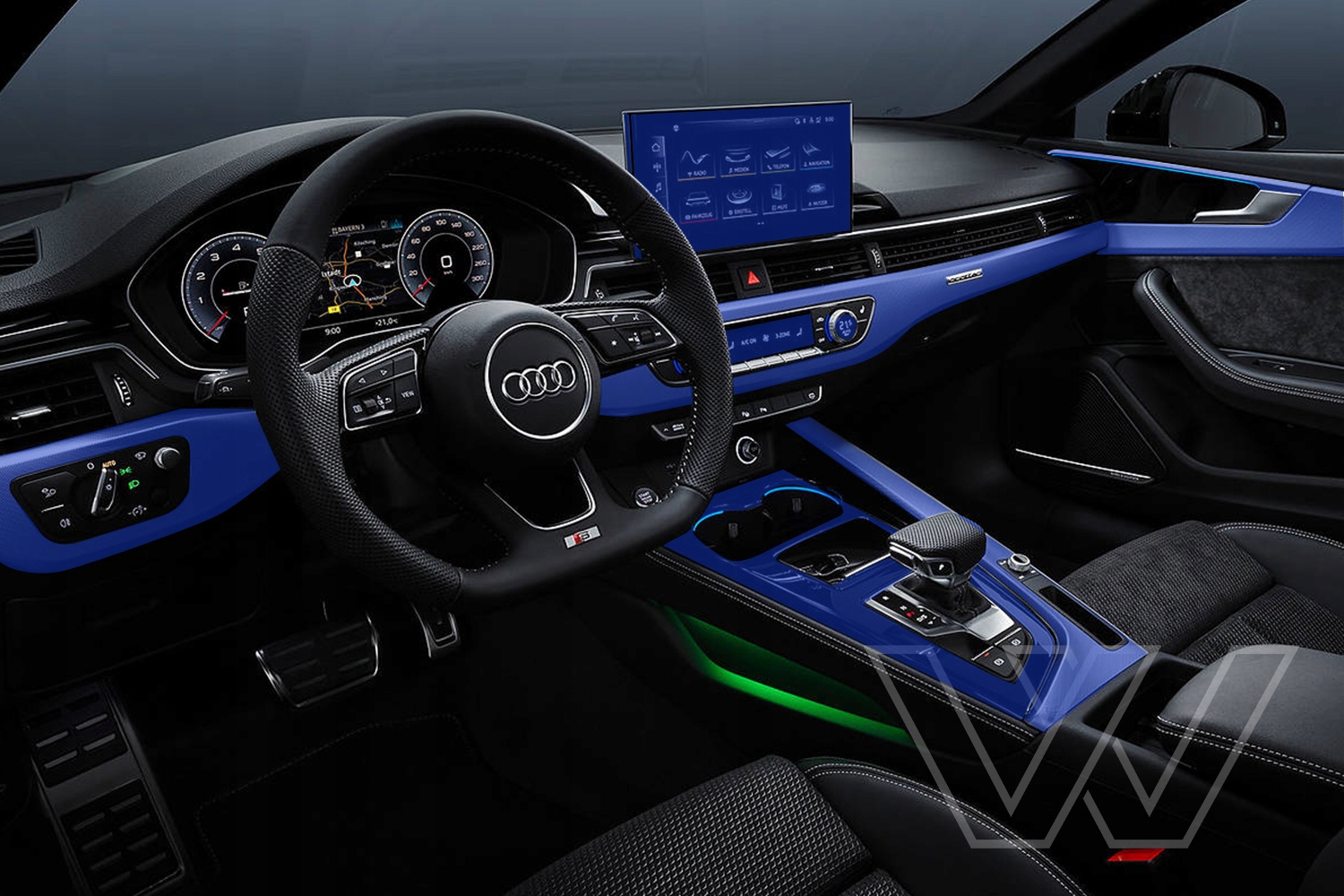 Fólie Ppf do interiéru Audi A4 Průhledná ochrana interiéru