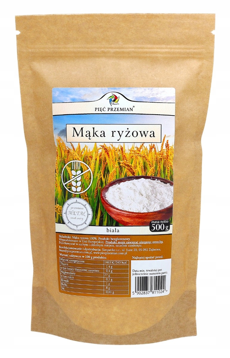 Pięć Przemian Rýžová mouka Bílá bezlepková 500 g Pięć Przemian