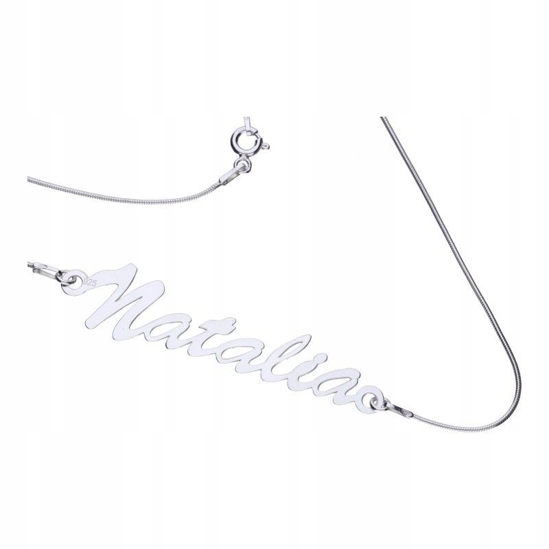 Stříbrný náhrdelník pro ženu 925 s jménem Natalia, moderní a stylový
