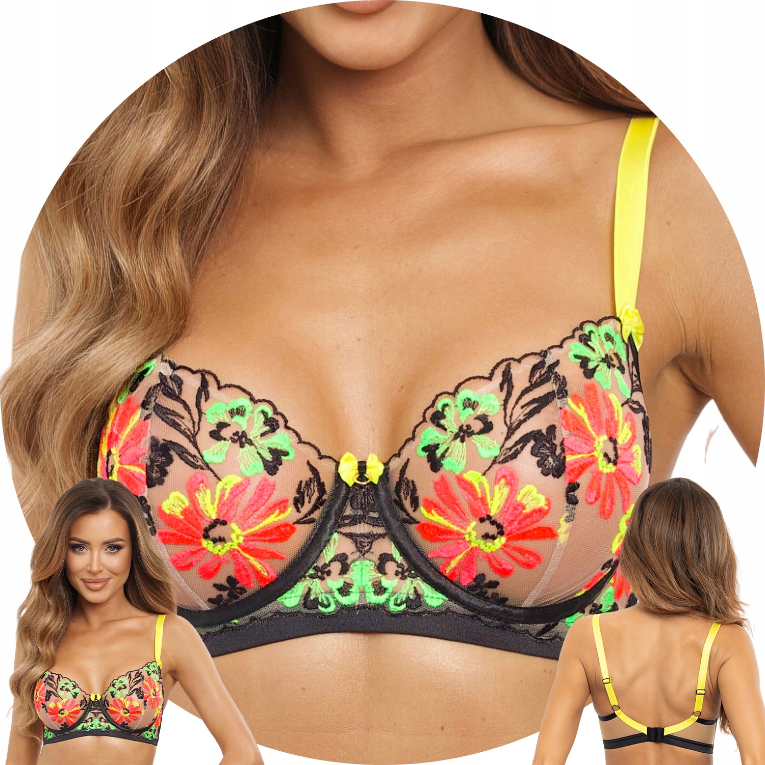 Axami V-11831 Měkká vícebarevná podprsenka 75F