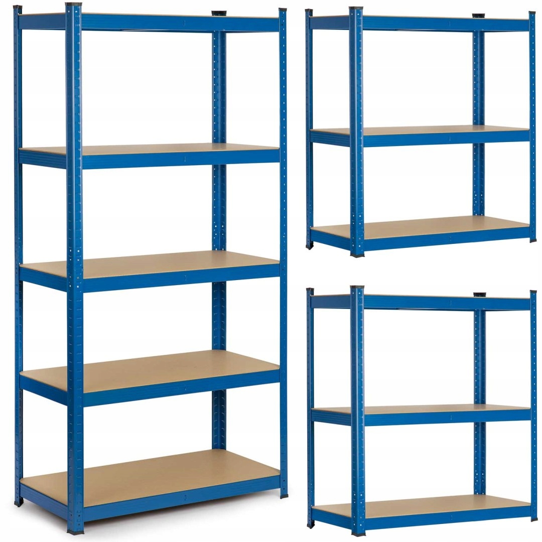 

Regał Magazynowy Metalowy 180x90 5 Półek Garażowy