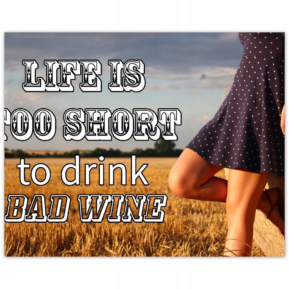

Plakat 50x40 Life is too short