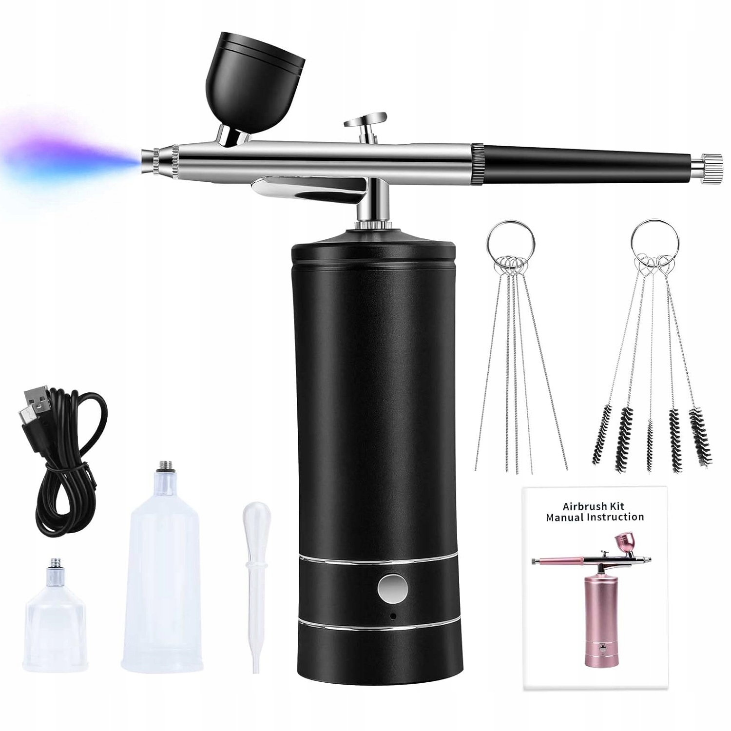 Elektrická Stříkací Pistole Stroj Na Stříkání Nehtů Sada Černá