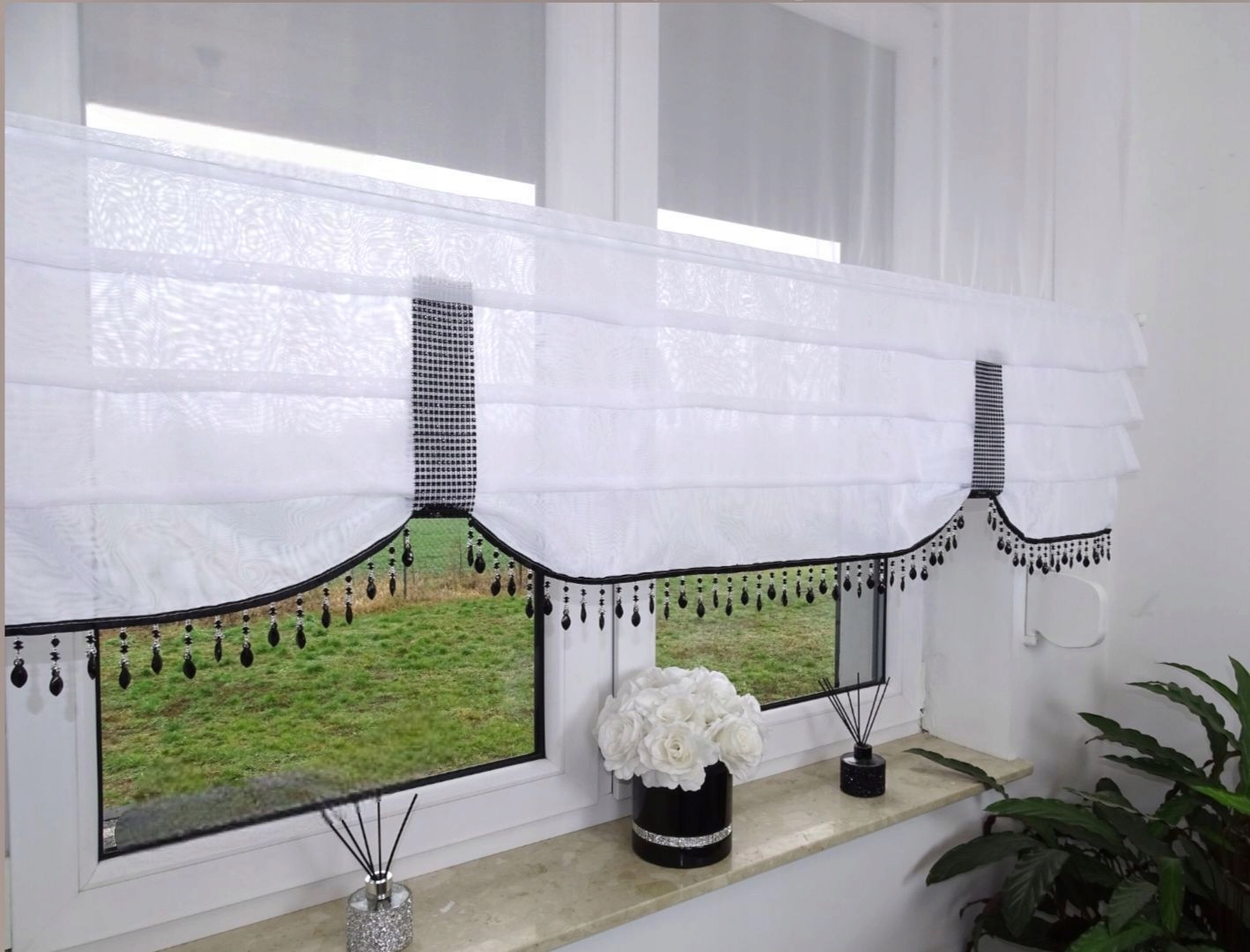 Roletka Obrazovkový Panel Zirkon Černý Korálek 120X90