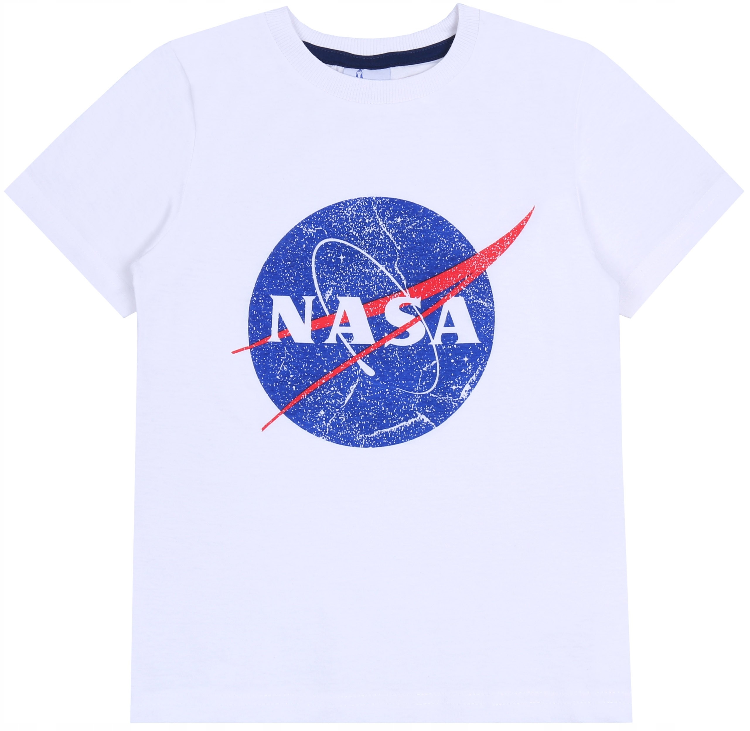 

Biały, chłopięcy t-shirt z logo Nasa 134 cm