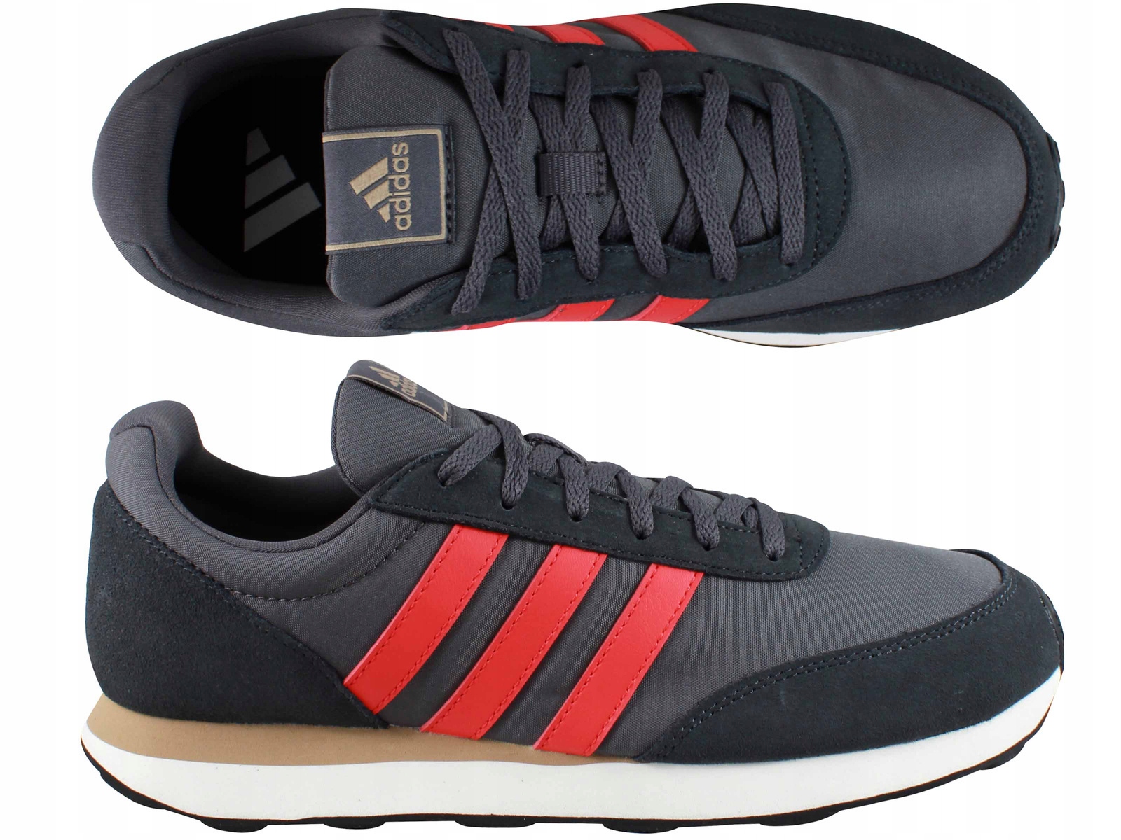 Adidas Run 60S 3.0 JI4946 Racer Buty Sportowe Męskie Jogger Szare