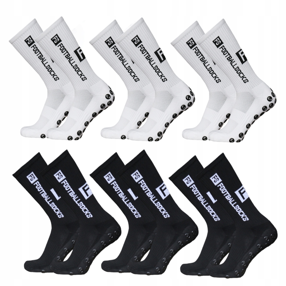 6szt. SKARPETY PIŁKARSKIE ANTYPOŚLIZGOWE R. 39-46