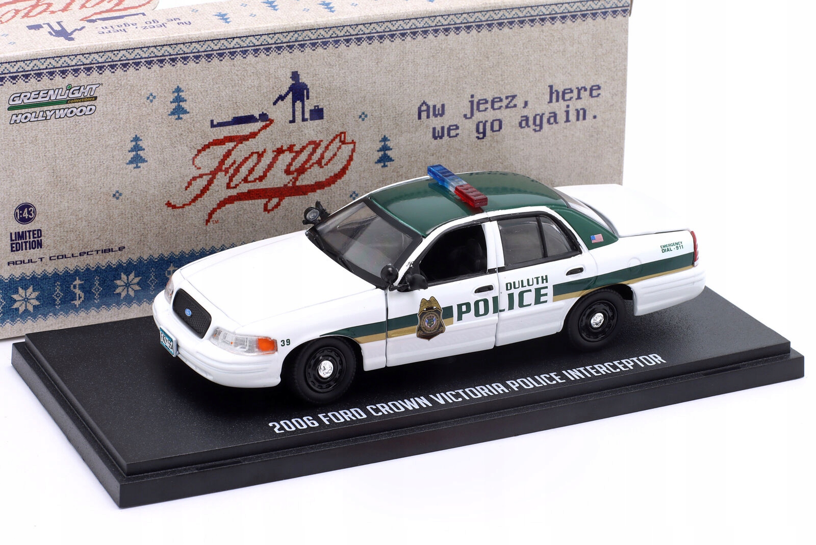 Ford Crown Police Fargo 2006 1/43 GreenLight