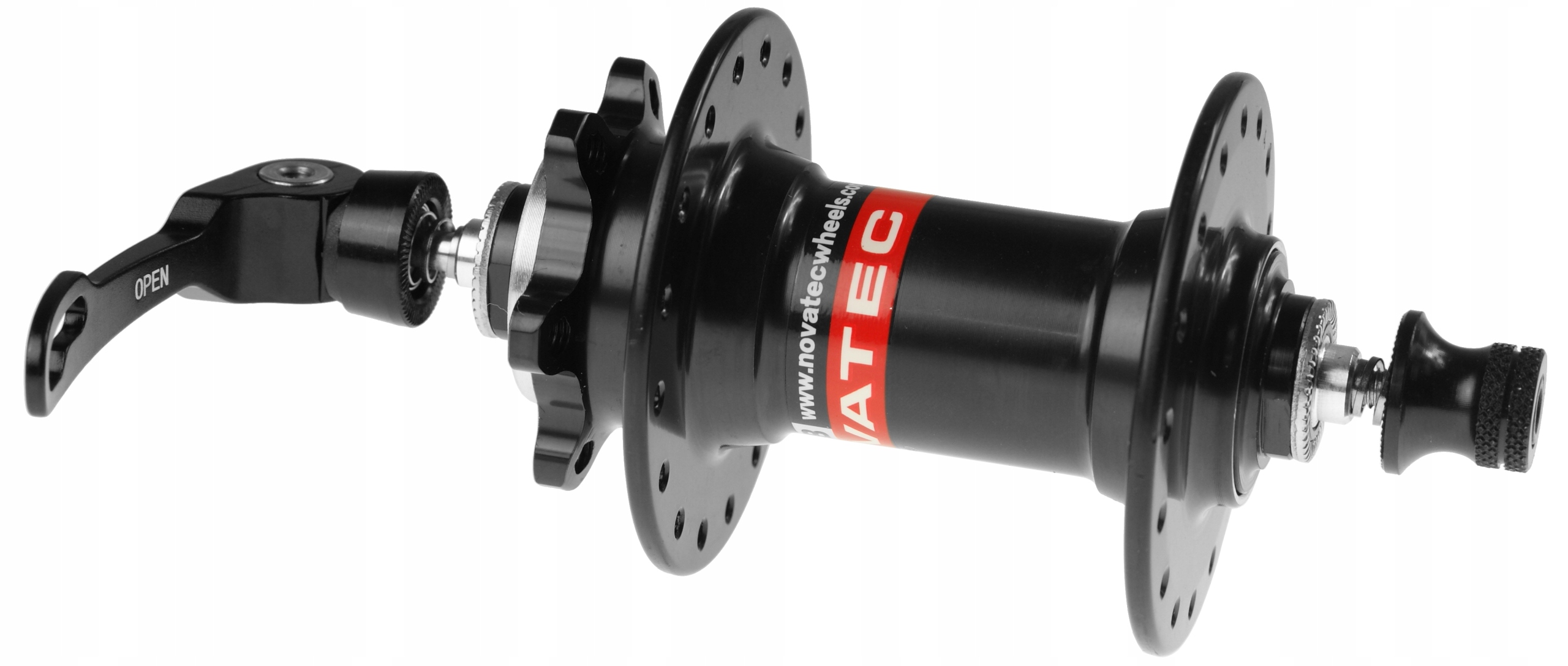 Piasta rowerowa przednia czarna 32H Mtb trekking Novatec D041SB maszynowe