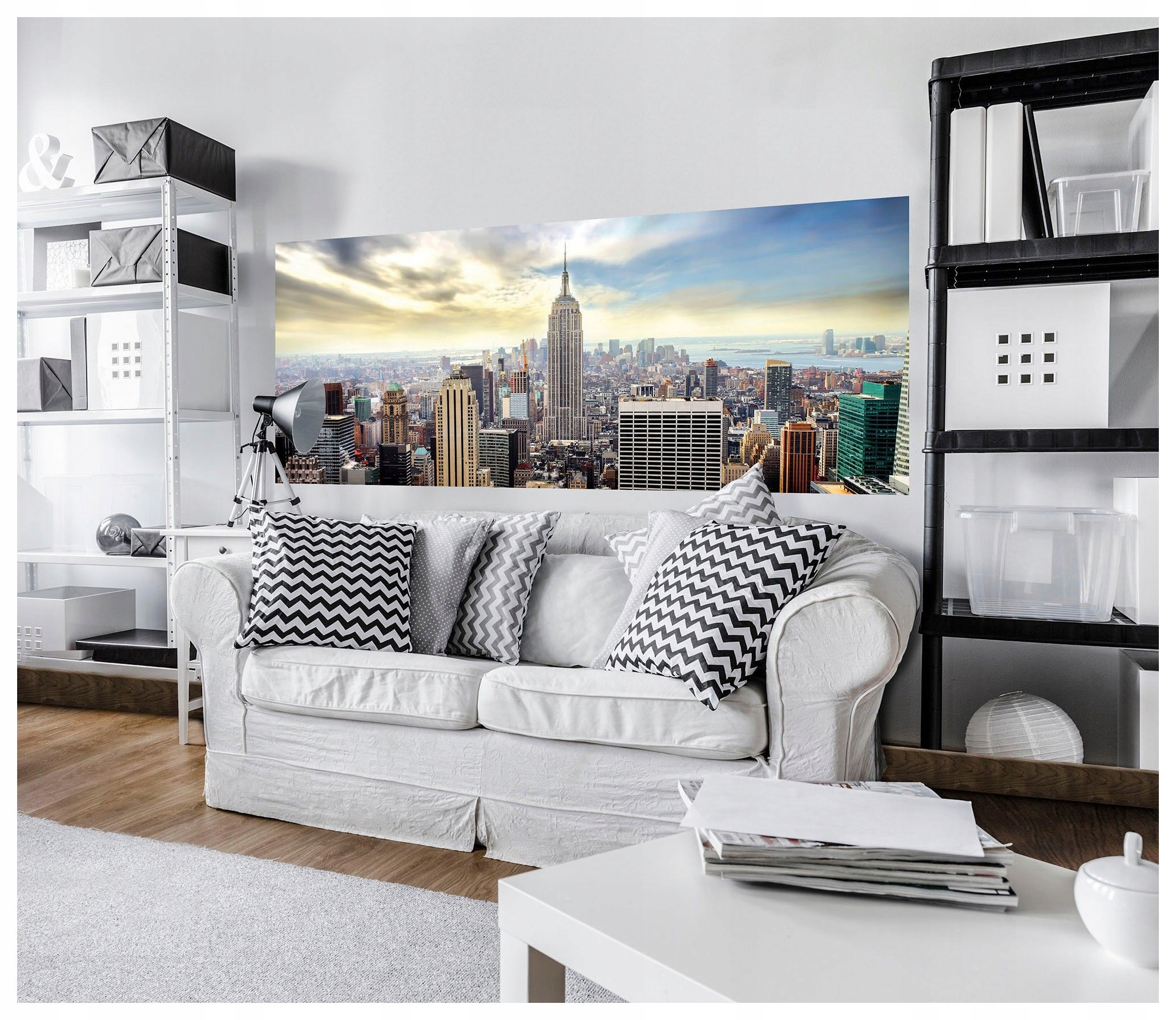 Fototapeta New York městská krajina na slunci a mracích 250x104 lepidlo