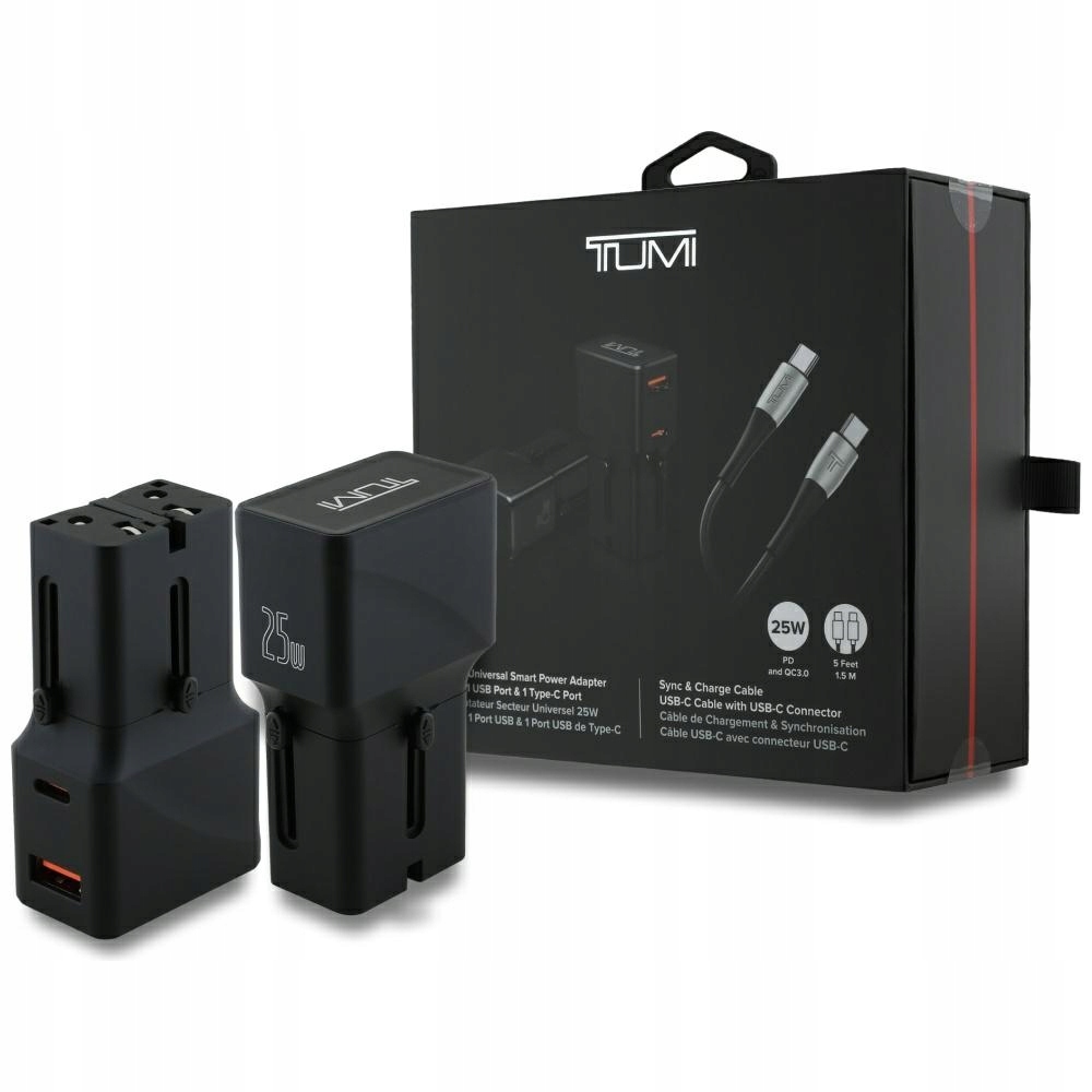 Nabíjačka Tumi Travel Adapter 25W Usb-c Usb-a Usb-c kábel