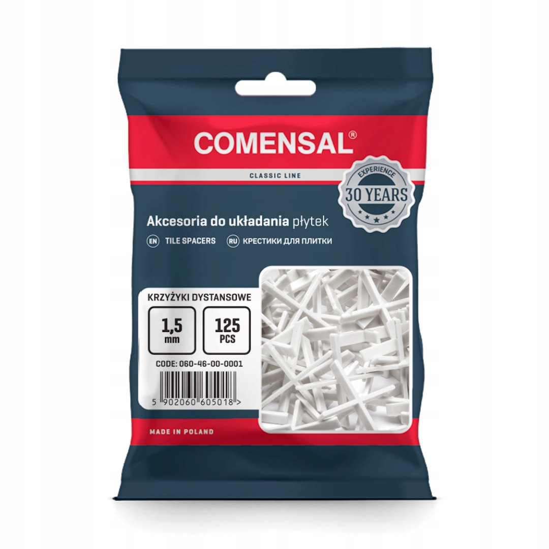 

Comensal Krzyżyki dystansowe do płytek fuga 1,5mm