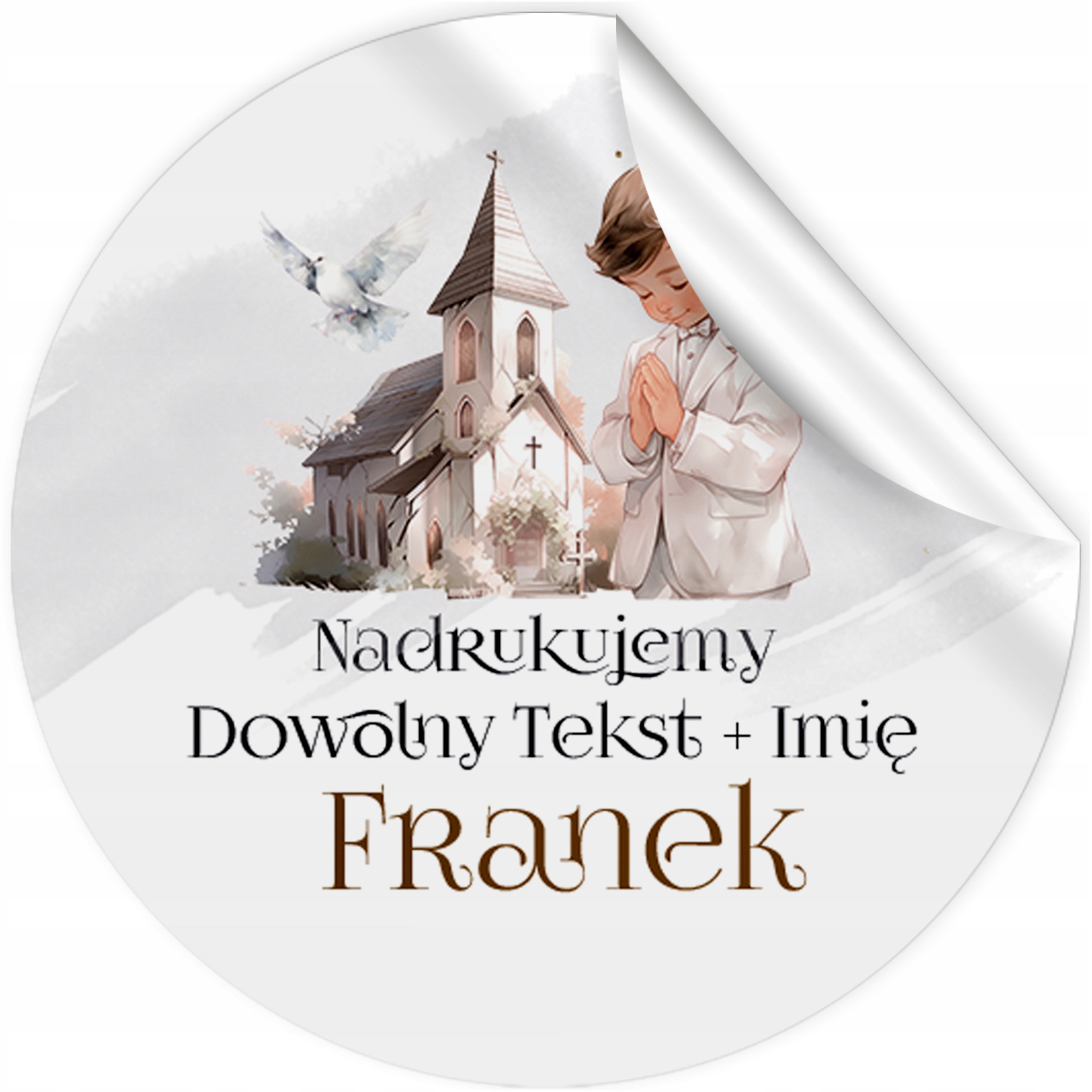 PIERWSZA KOMUNIA PRZYJĘCIE - NAKLEJKI LIZAKI MIÓD CIASTO DLA GOŚCI [111_3]