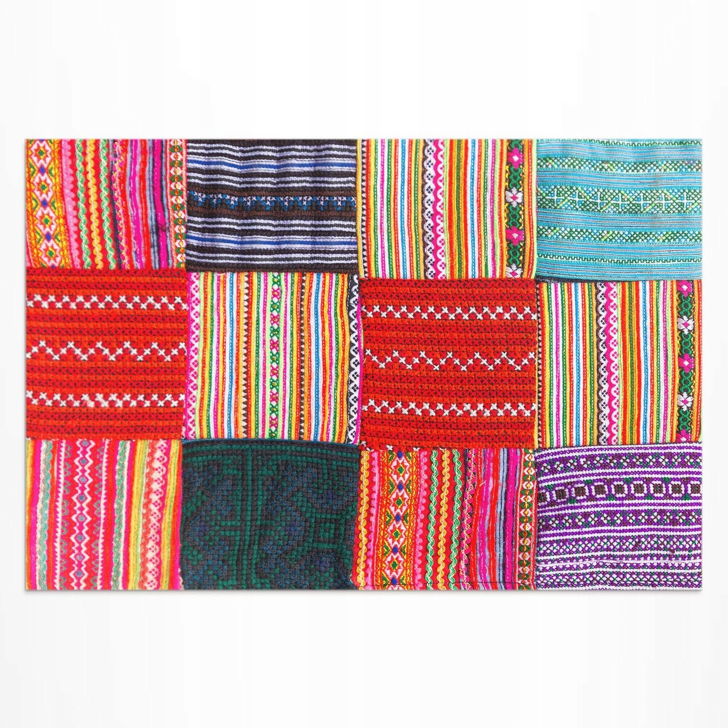 Dekoratívny vonkajší koberec Turecký patchwork s vzorovanými väzbami 120 x 180 cm