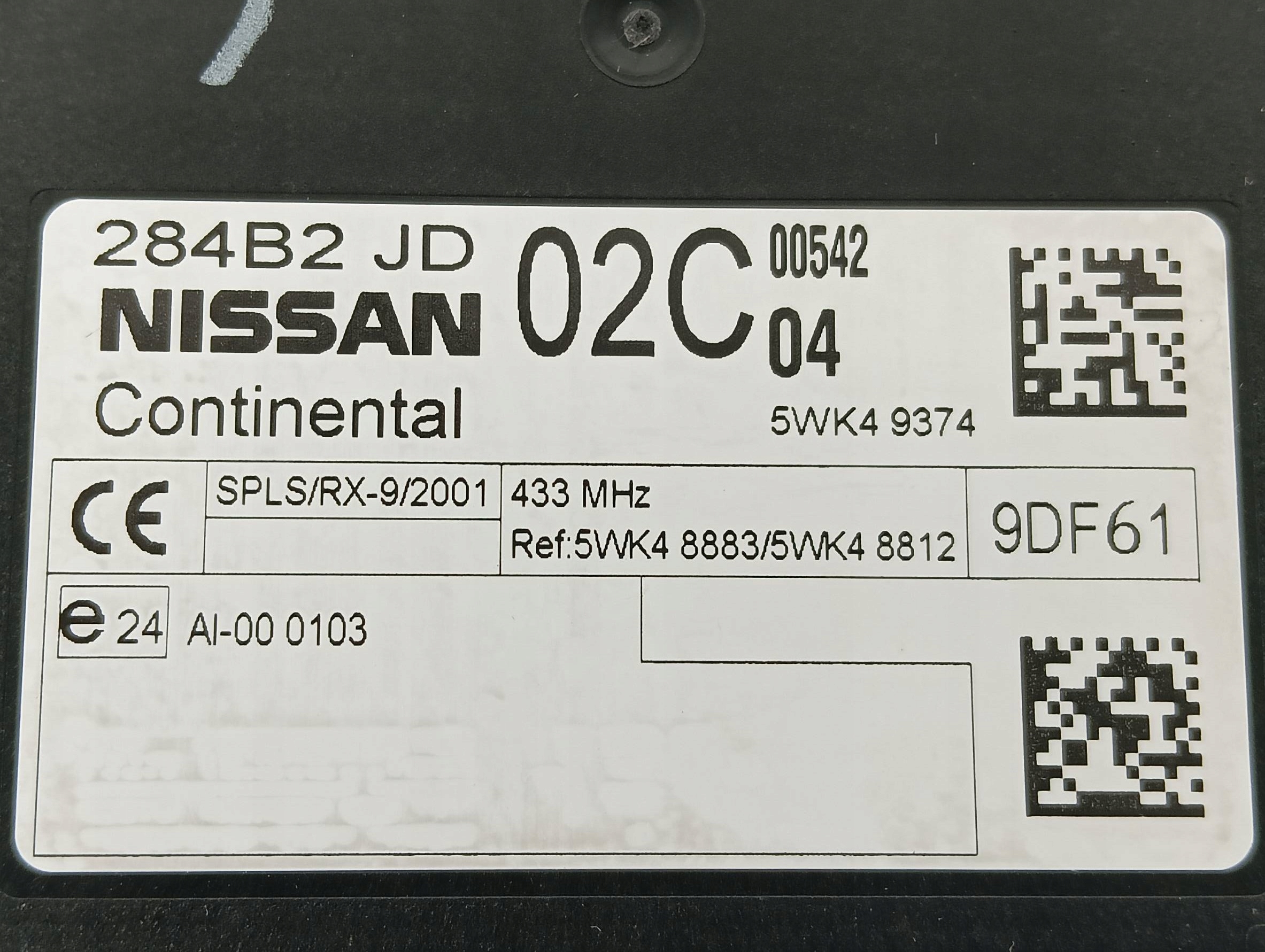 unité commande confort 284B2JD02C Nissan Qashqai et (2007-2013)