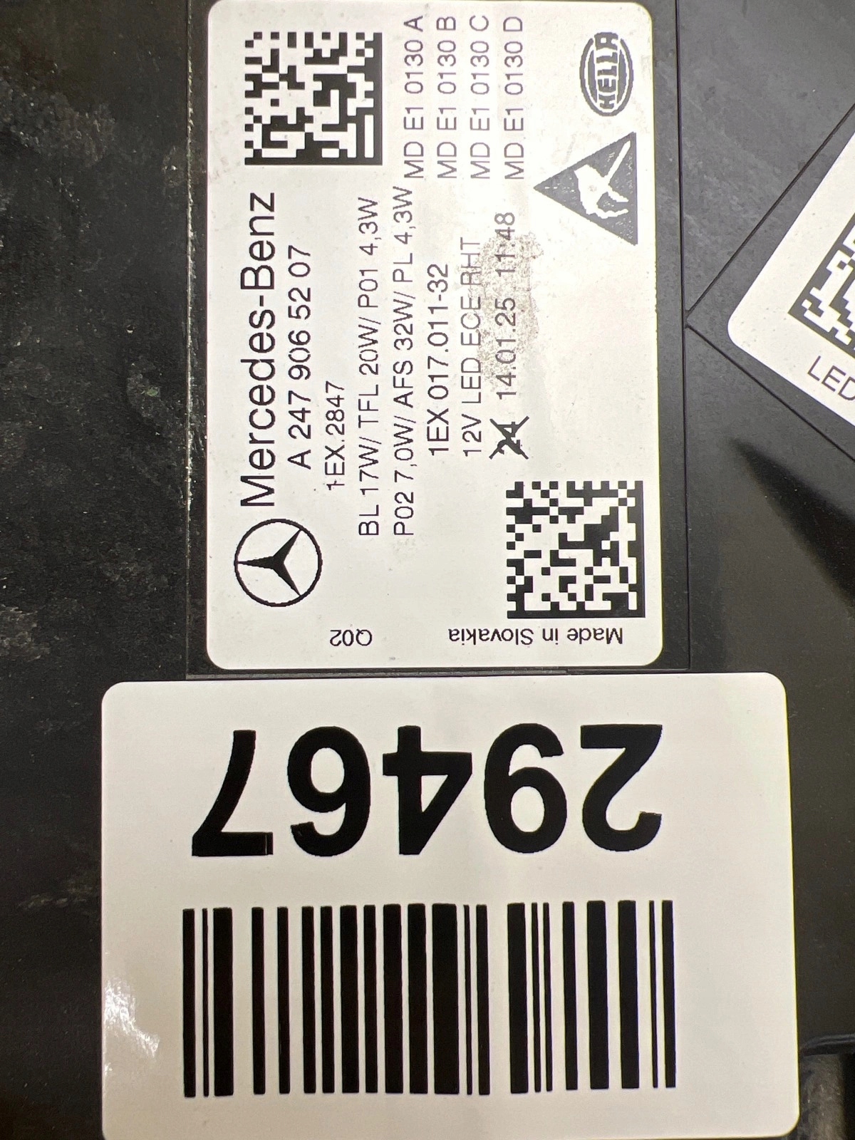light right Mercedes B-Klasa W247 Lift High Performance A2479065207