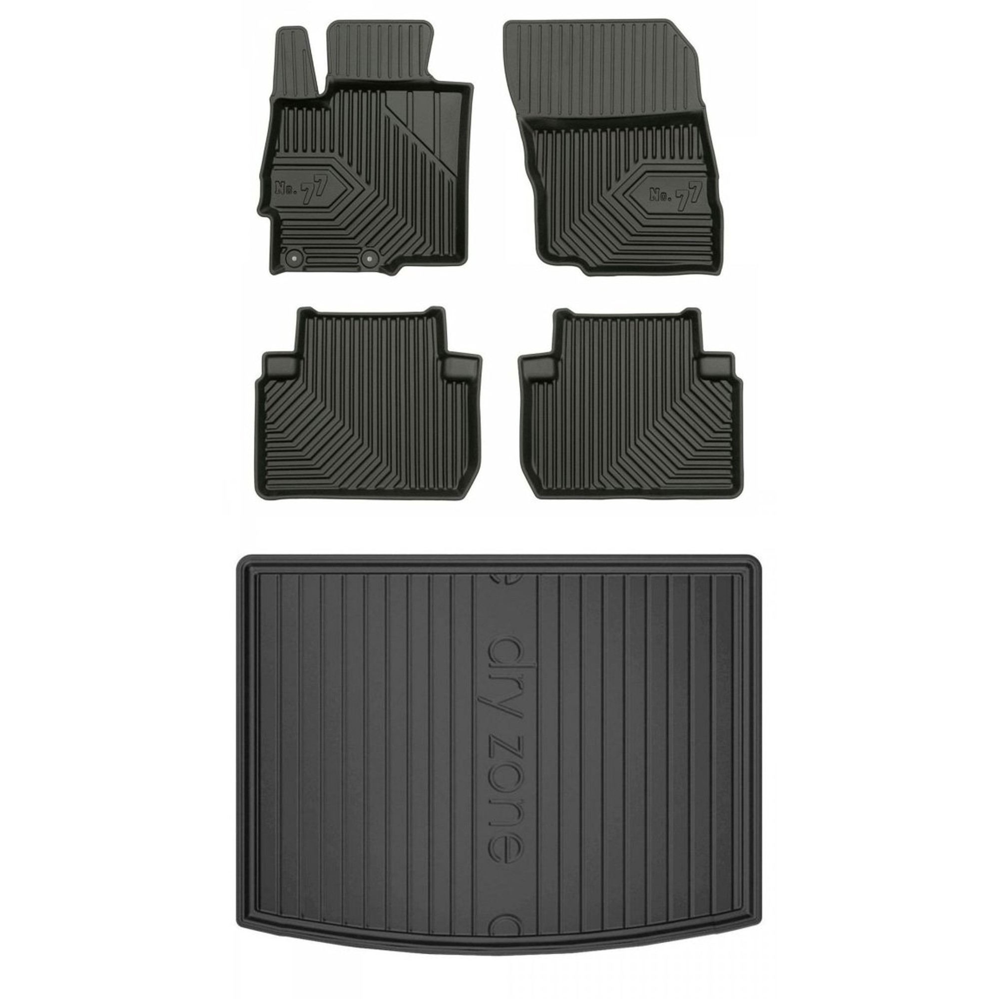 Gumová sada kobercov a rohoží Mitsubishi Eclipse Cross od roku 2018 sa nehodí