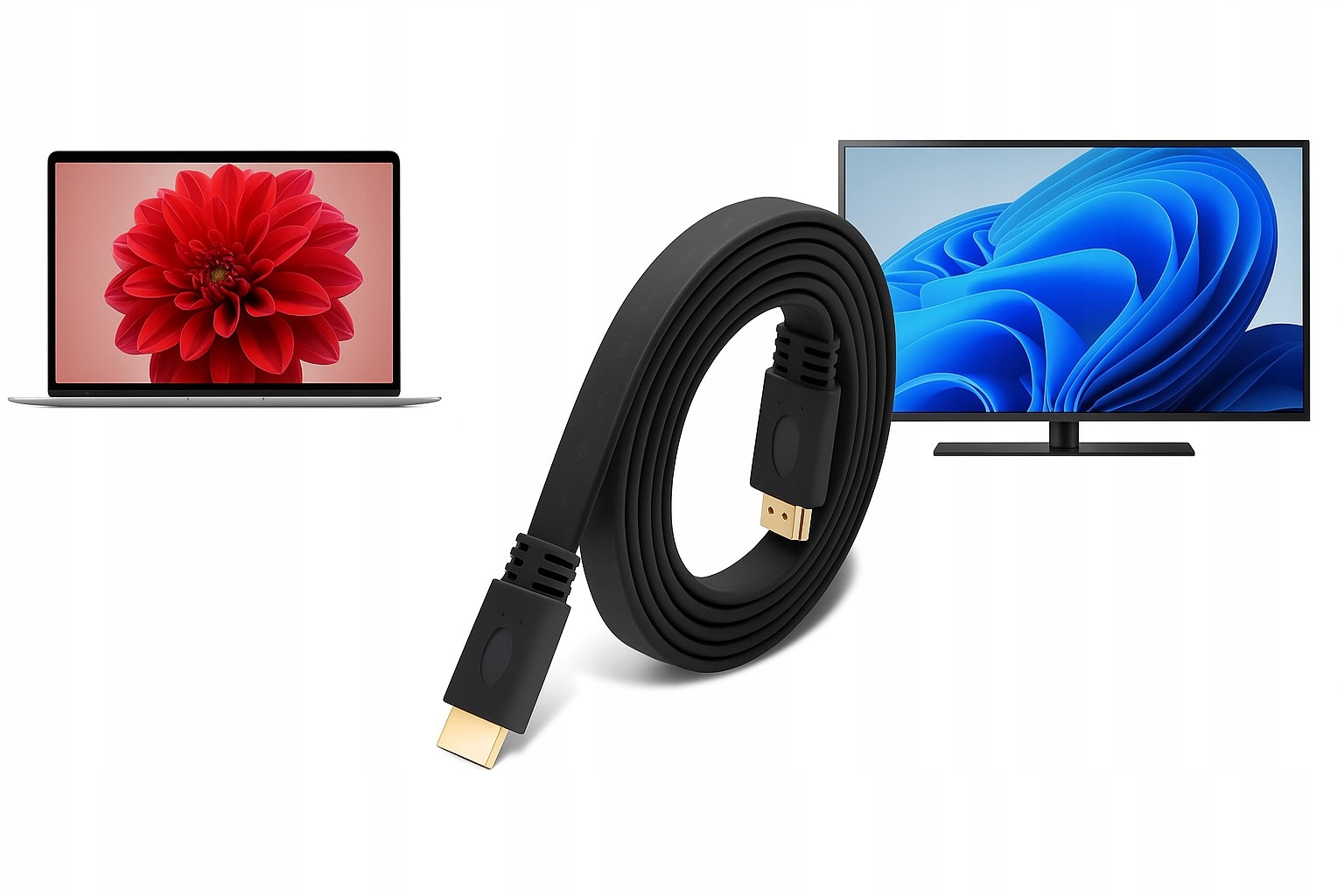 Kabel Anytech kabel HDMI HDMI płaski 0,5 m 4K HDMI - HDMI 0,5 m