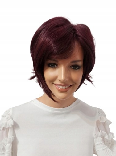 Paruka Taylor krátká lilek stínovaná rudá Neessaja wigs