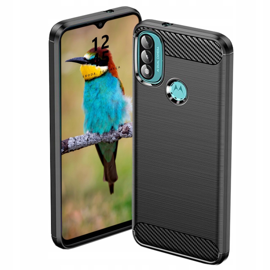 

Etui Pancerne Karbon Do Motorola E20 E30 E40 Szkło