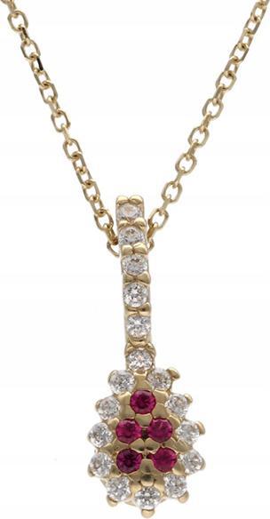 Zlatý řetízkový náhrdelník 585 s přívěskem pro ženy, módní vzor 14k dárek