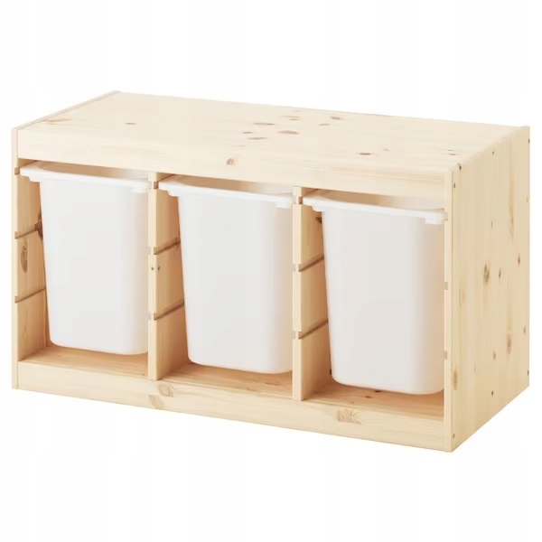 

Ikea Trofast regał Sosna 3 pojemniki na zabawki