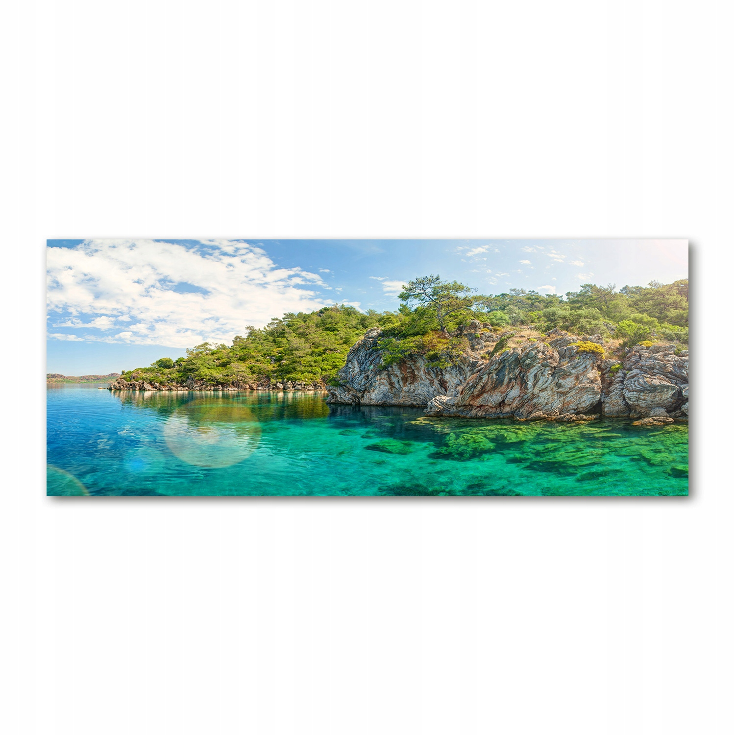 

Foto obraz akryl zdjęcie Błękitna laguna 125x50 cm