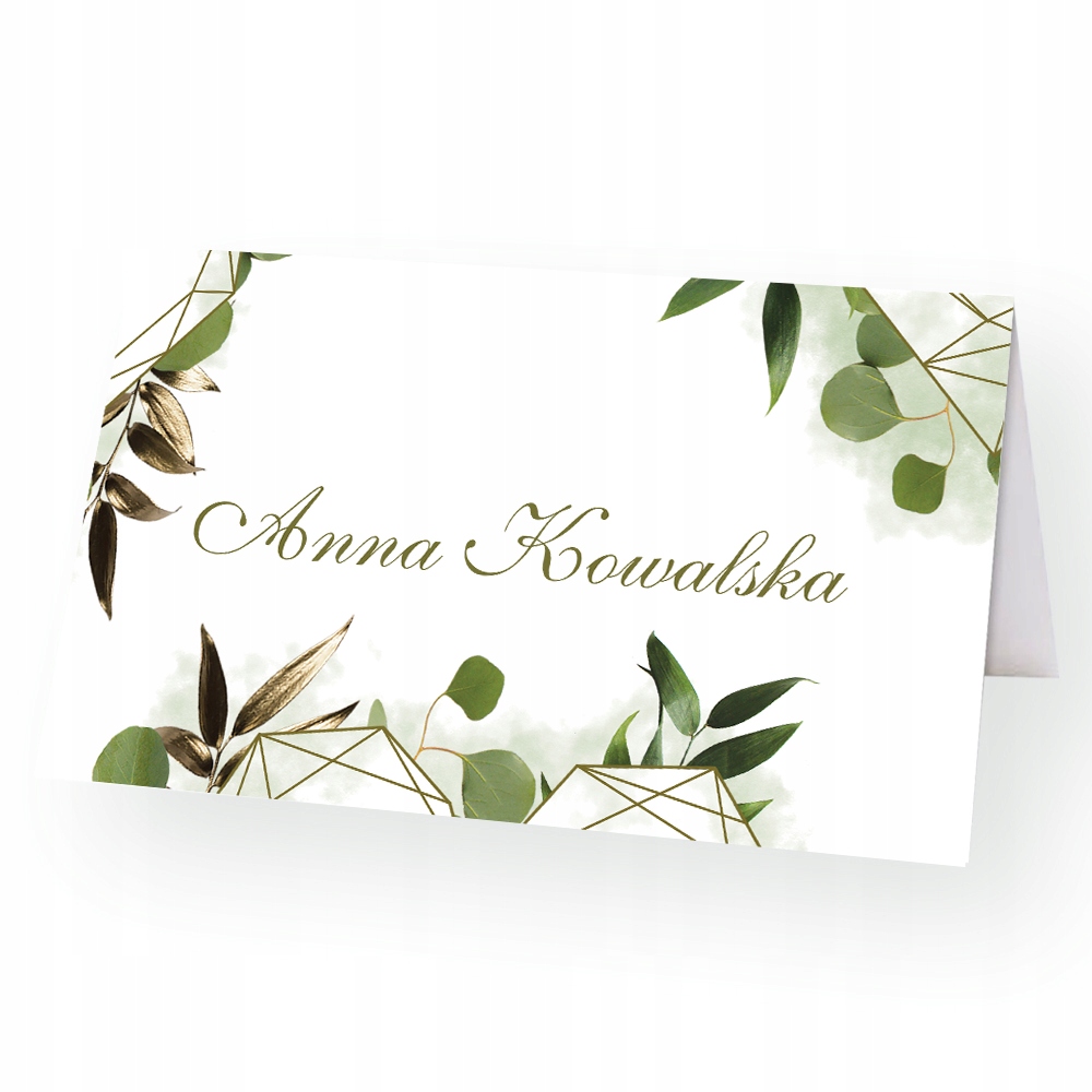 Winietki na Chrzest Ślub Wesele Komunię Urodziny 6szt Greenery Heart