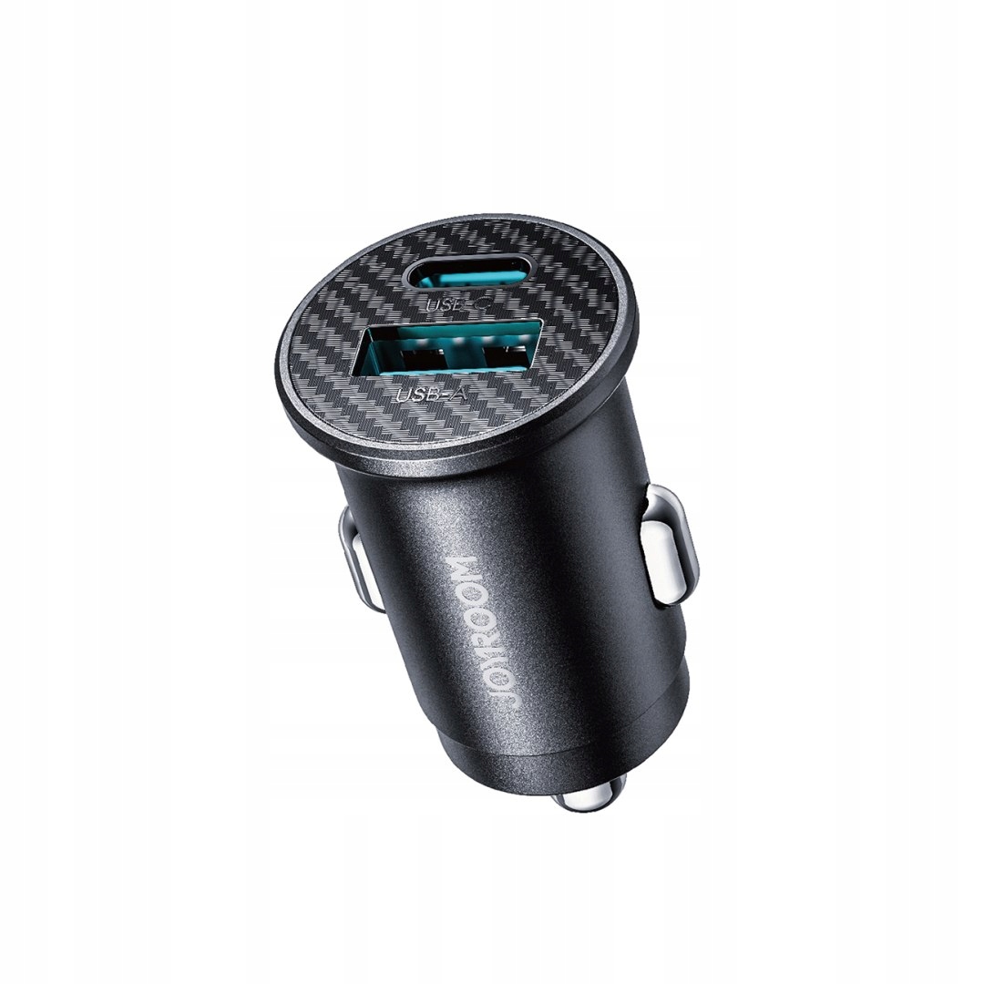 Ładowarka samochodowa Mini 15W Usb-a Usb-c czarna