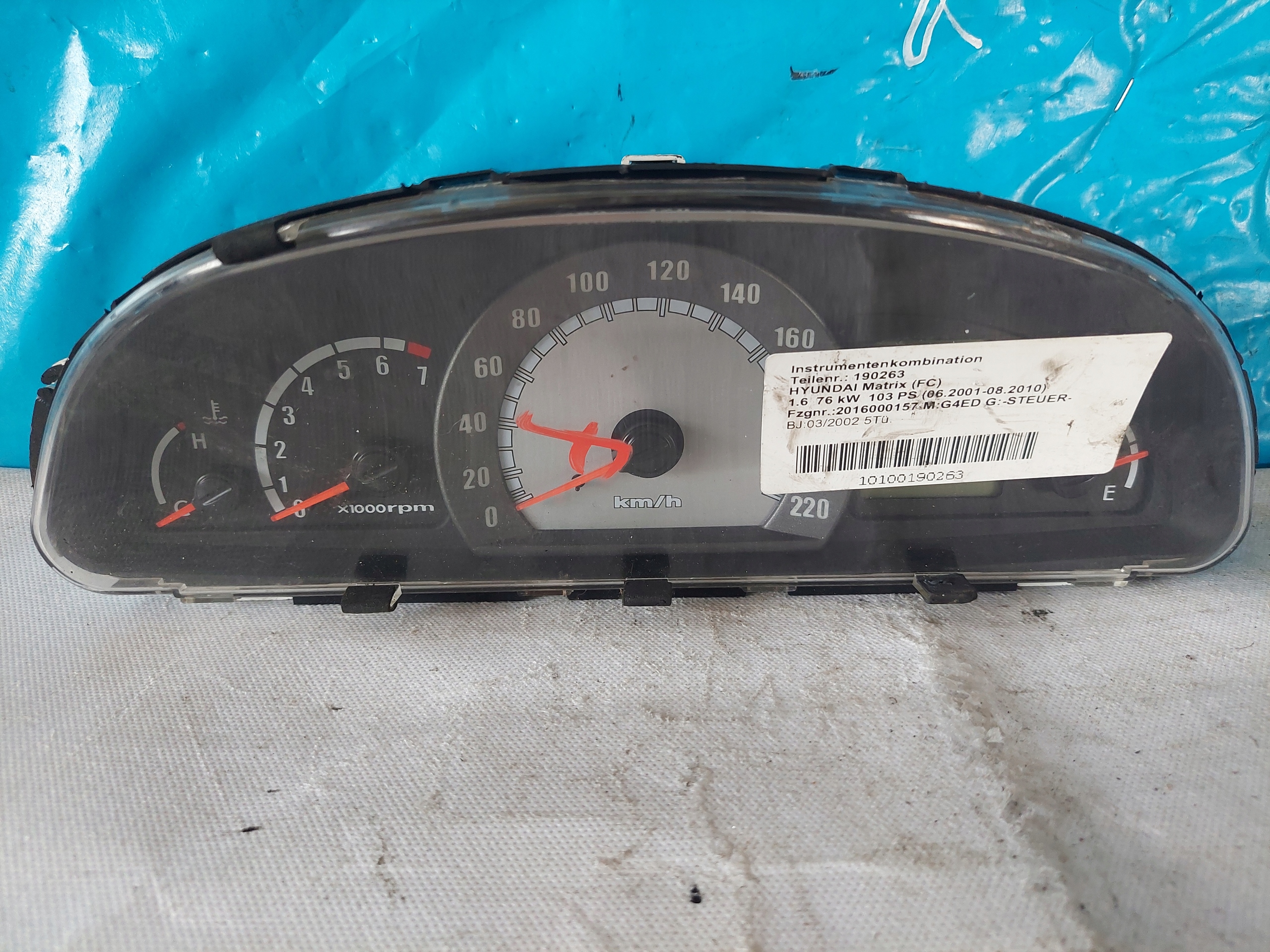 dials clock HYUNDAI MATRIX 1.6 B 20020116