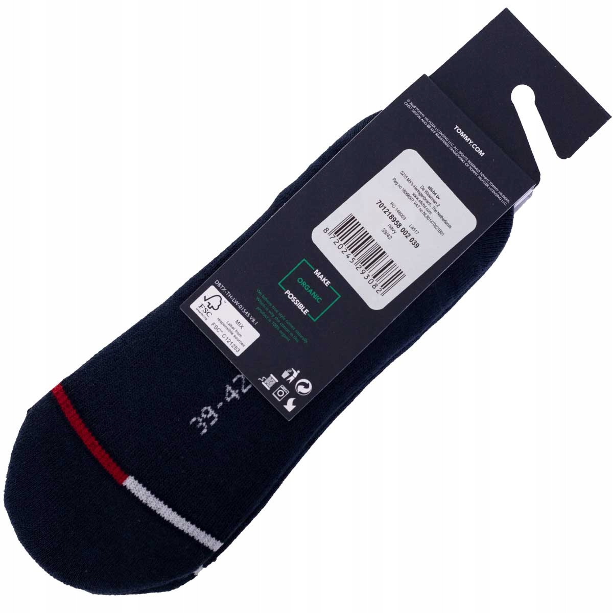 TOMMY HILFIGER SKARPETKI STOPKI 2PARY NAVY r.43-46 Rozmiar 43-46