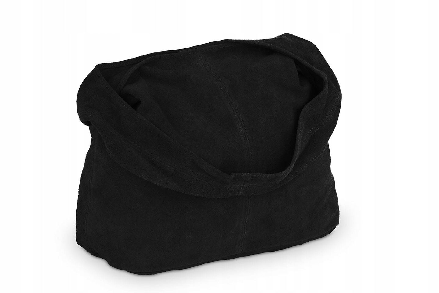 CZARNA ZAMSZOWA TOREBKA WOREK ZAMSZ NATURALNY shopper TORBA ZAMSZOWA A4 Wielkość duża (mieszcząca A4)