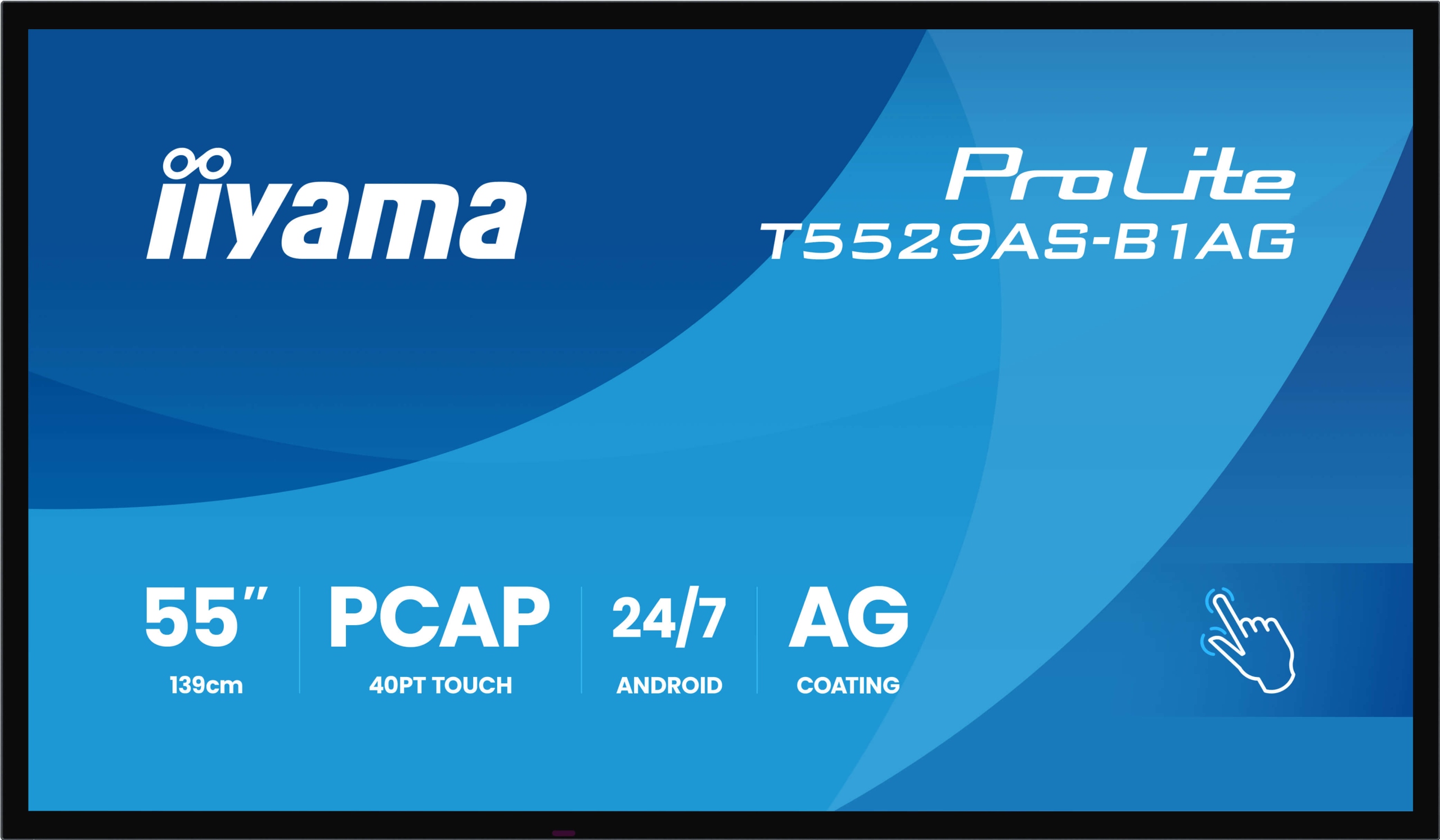 55" iiyama T5529AS-B1AG: Ips, 4K Uhd, Android, 24/7