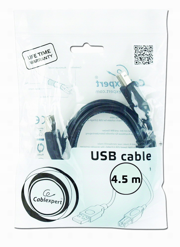 KABEL DO DRUKARKI SKANERA USB A-B Przewód 4,5m