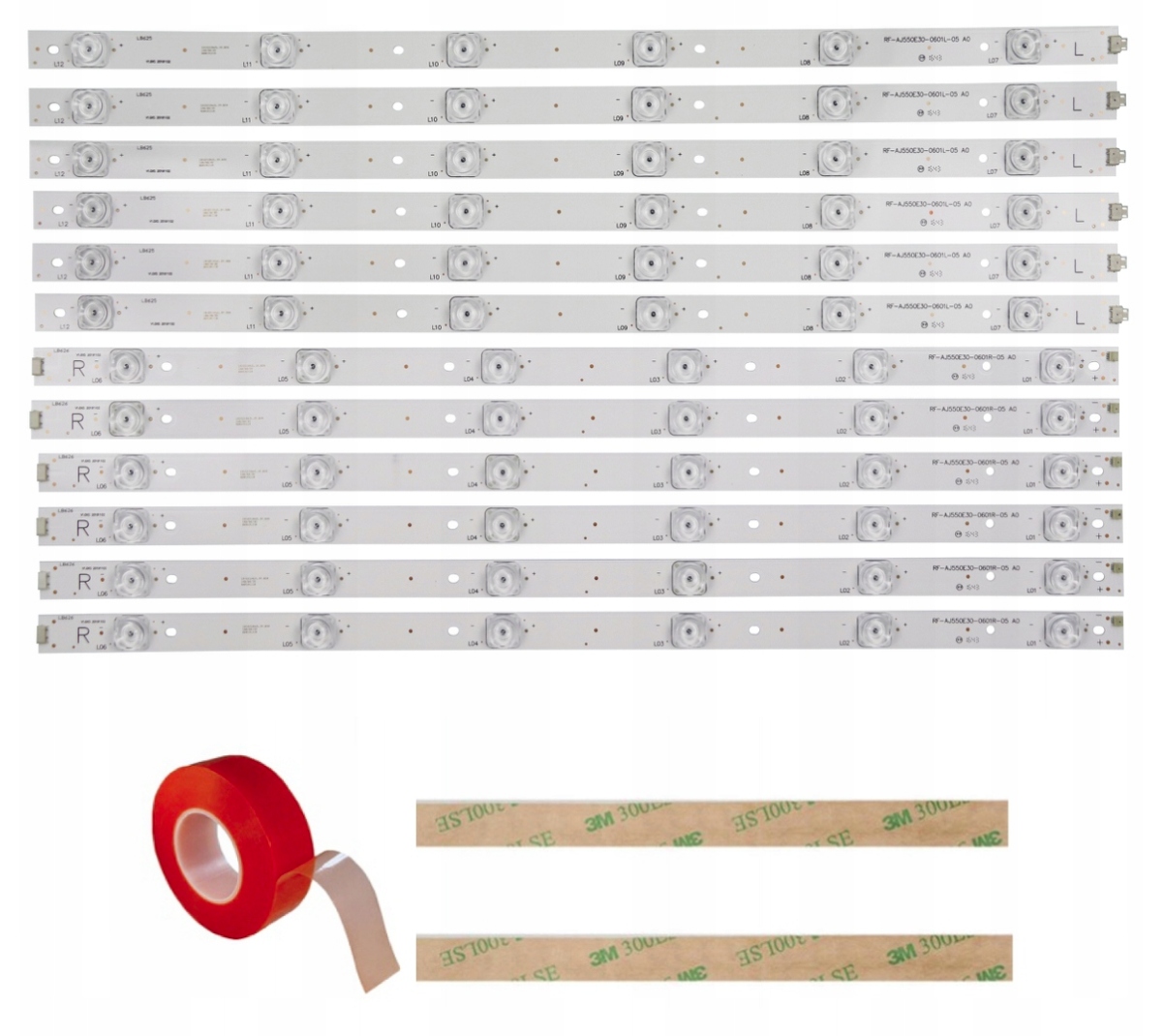 Led Lišty Sharp LC-55CUF8462 LC-55CUF8472ES RF-AJ550E30-0601L-05 6V