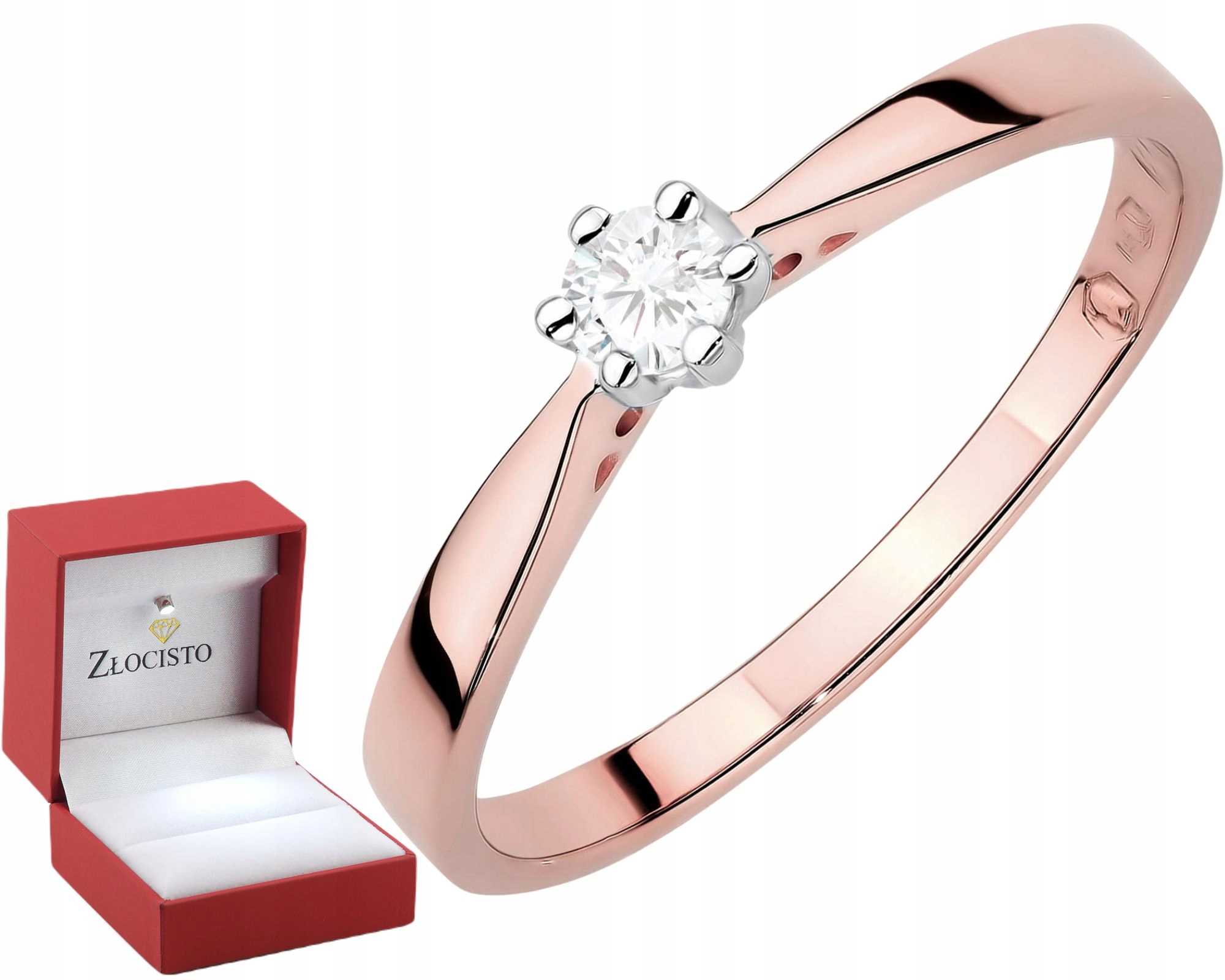 Růžové Zlato Prstýnek Laboratorní Briliant Fenoménní| Moderní