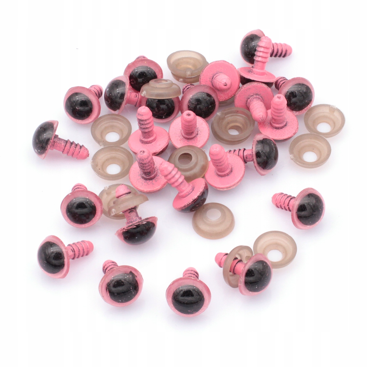 Oczy do Zabawek Plastik 12mm 50par