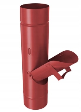 Výklopná odbočka do sudu 120 mm červená Ral 3009