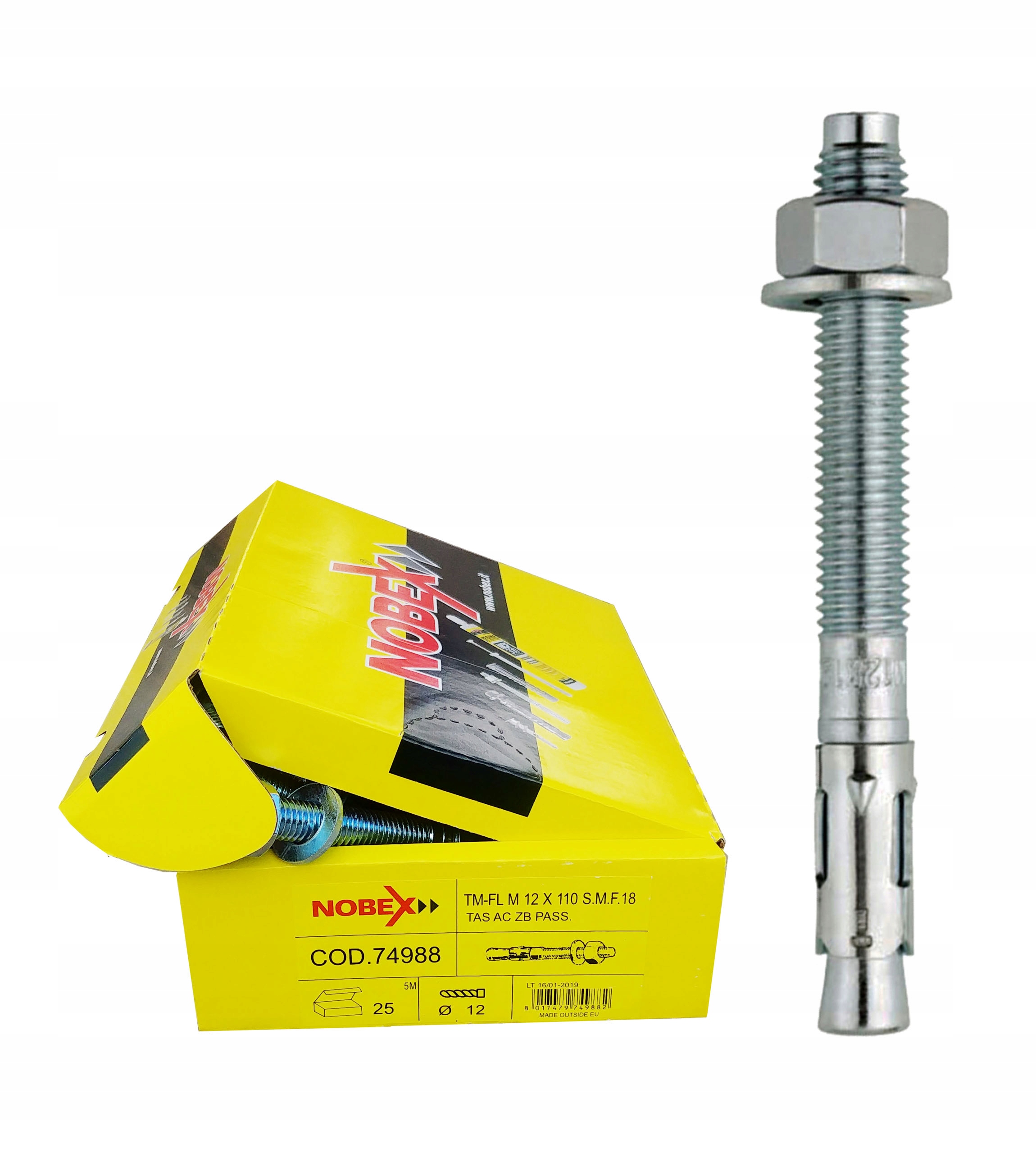 

Kotwa stalowa Kotwy ekspresowe 12x90 -25 szt