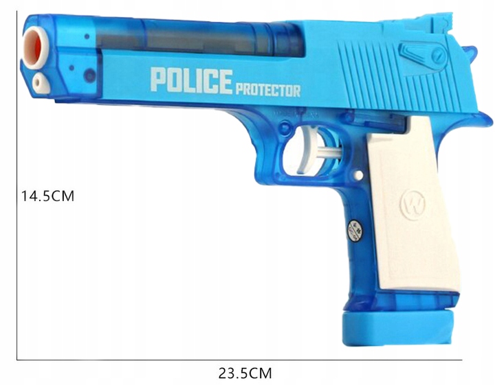 WYRZUTNIA PISTOLET NA STRZAŁKI PIANKOWE I WODĘ 2w1 Wiek dziecka 8 lat +