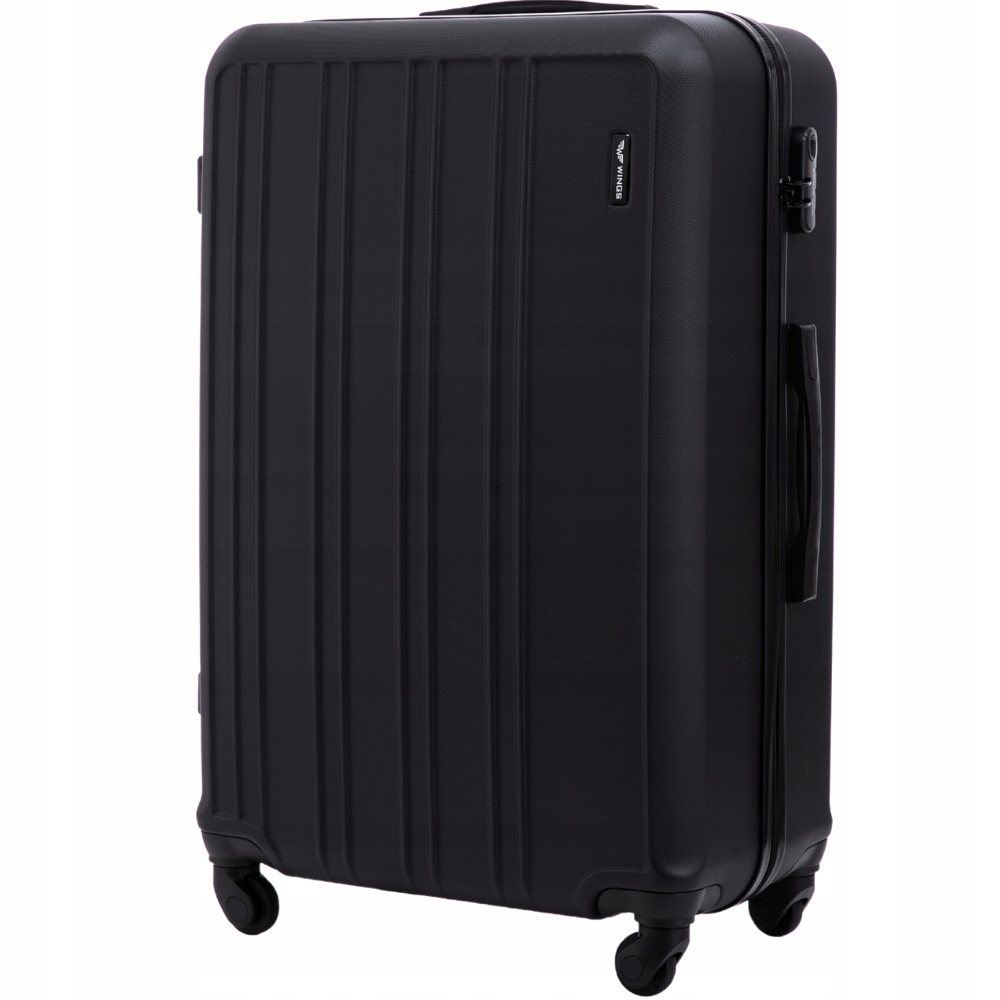 Velký cestovní kufr XXL na 4 kolečkách, šifrovací zámek, prostorný, z Abs Wings