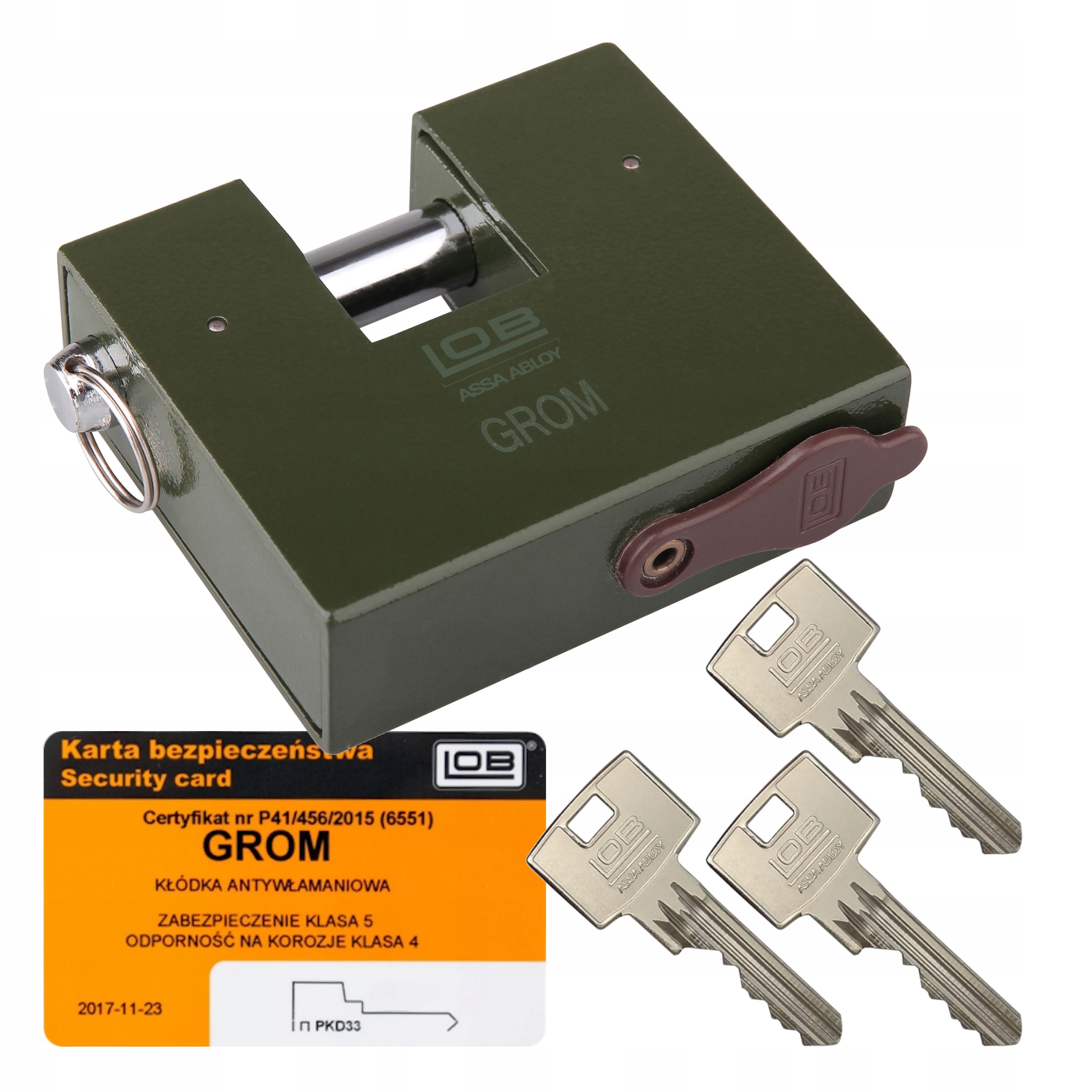 trnový visací zámek Lob Grom Xt KT611 – 5. třída, certifikát Nato