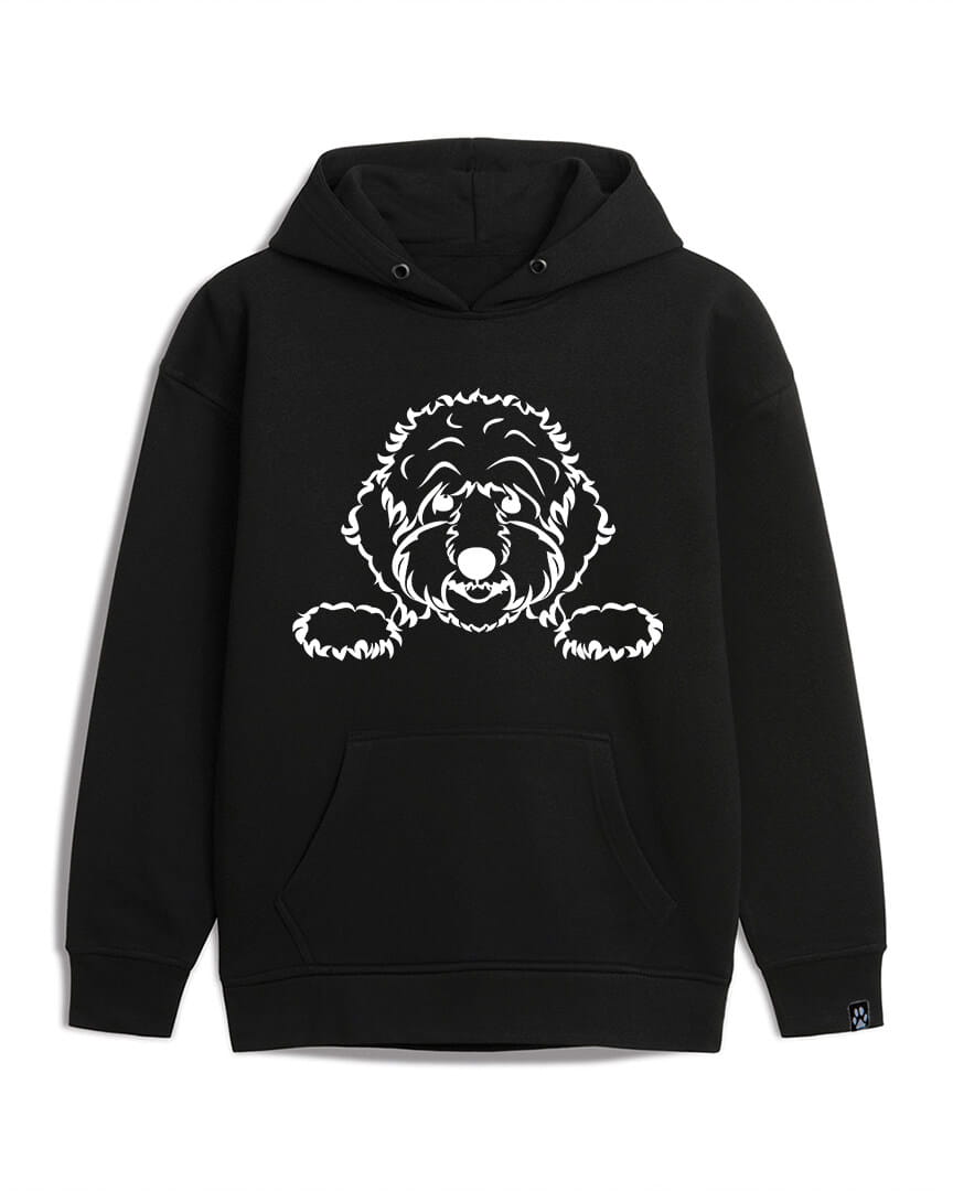 Mikina s s potiskem psa Goldendoodle