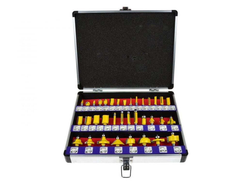 Sada tvarových fréz na dřevo 35ks G01202