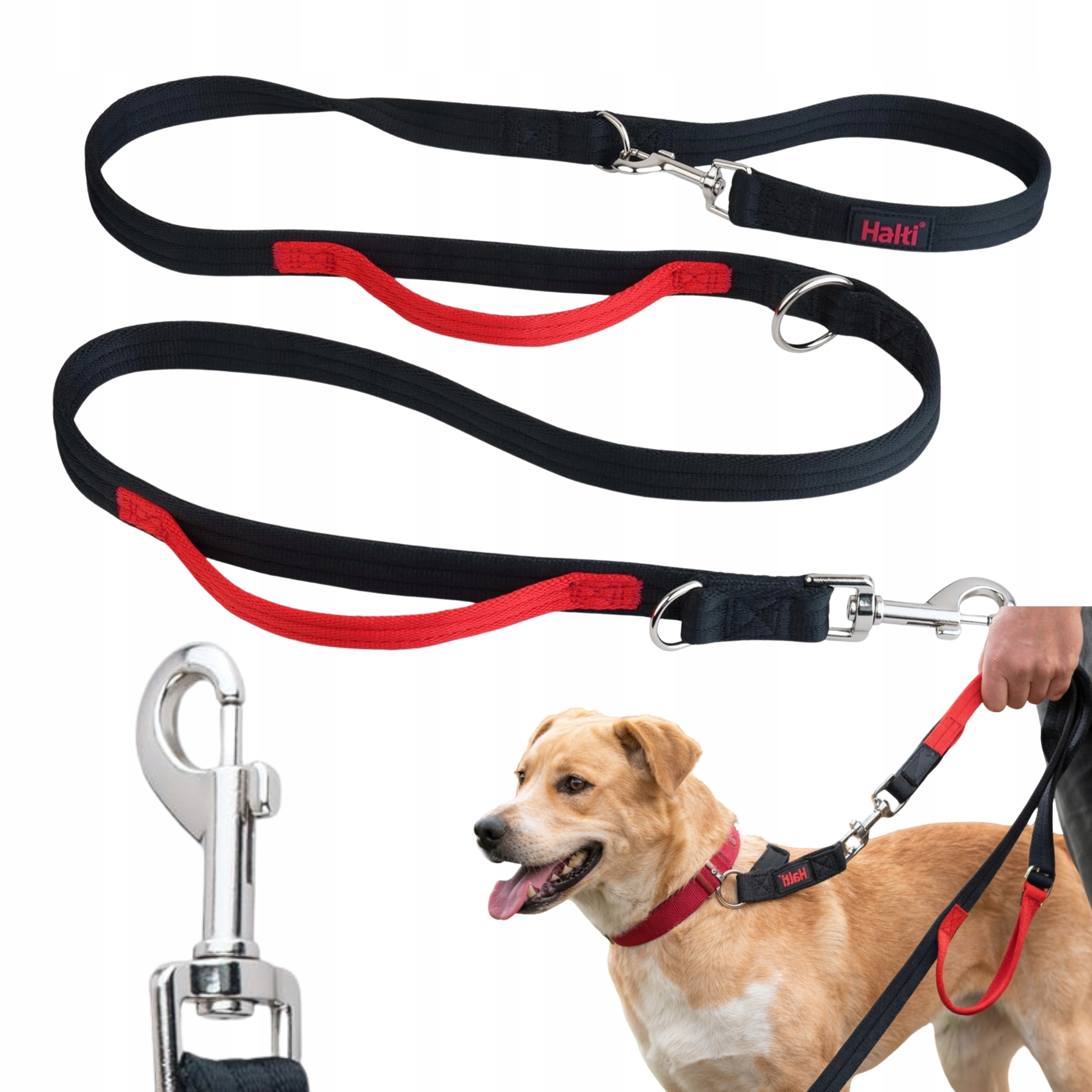 Levně Halti Multifunkční Vodítko Přepínací 2 Karabinky Trénink L 2 M