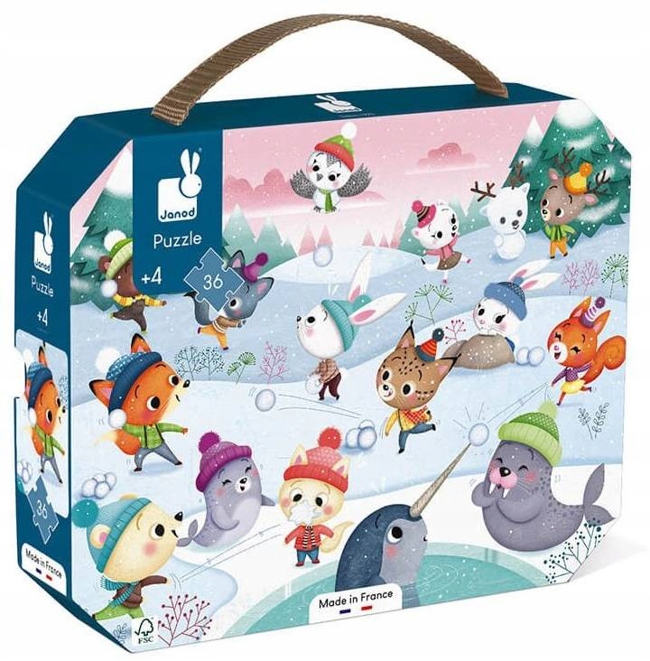 

Puzzle Zabawa na śniegu 36 elementów Janod 4 lata+