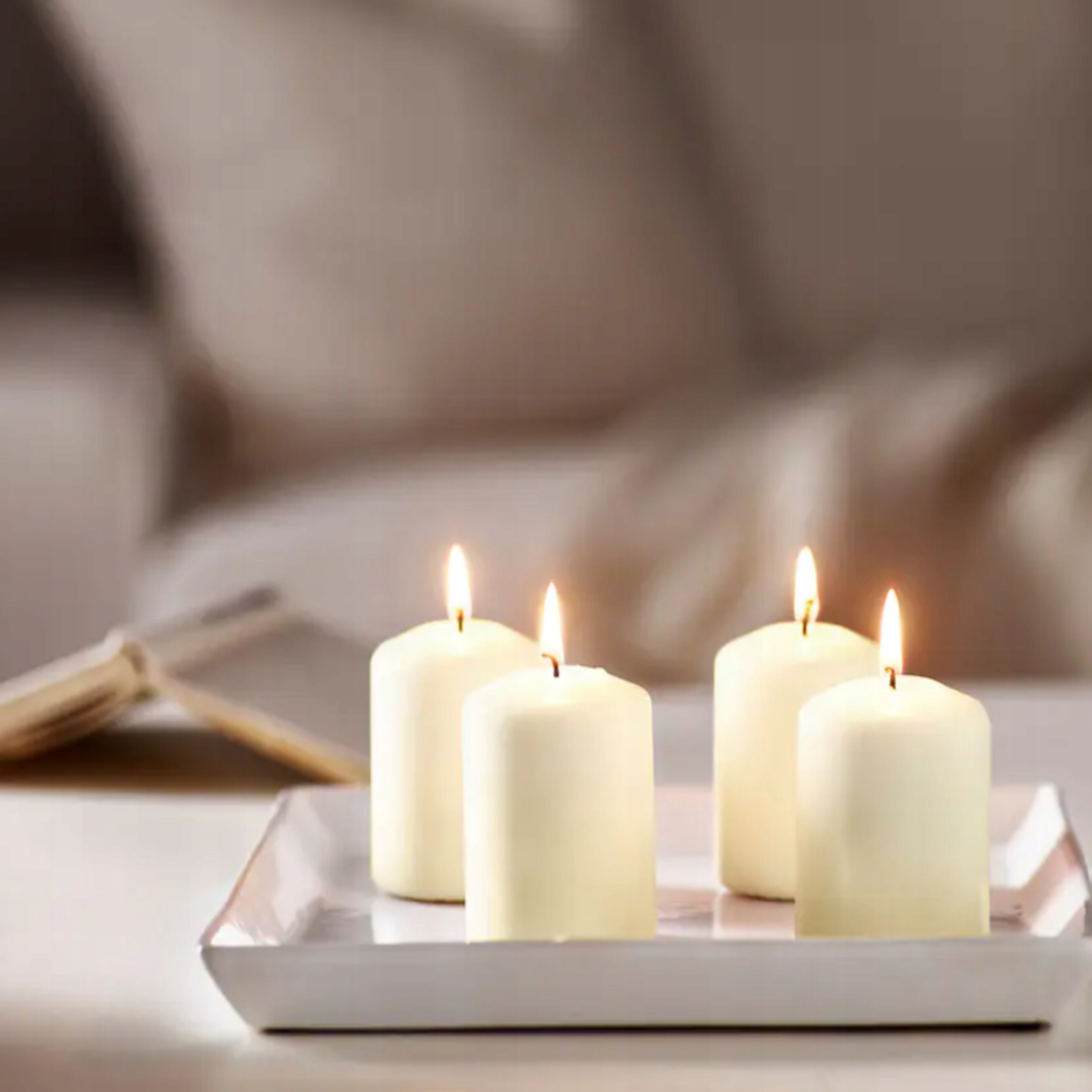 ŚWIECA BIAŁA ŚWIECZKI BRYŁOWA ŚWIECE WALEC 8CM WESELE KOMUNIA CHRZEST 4SZT Kod producenta sw40/80-090