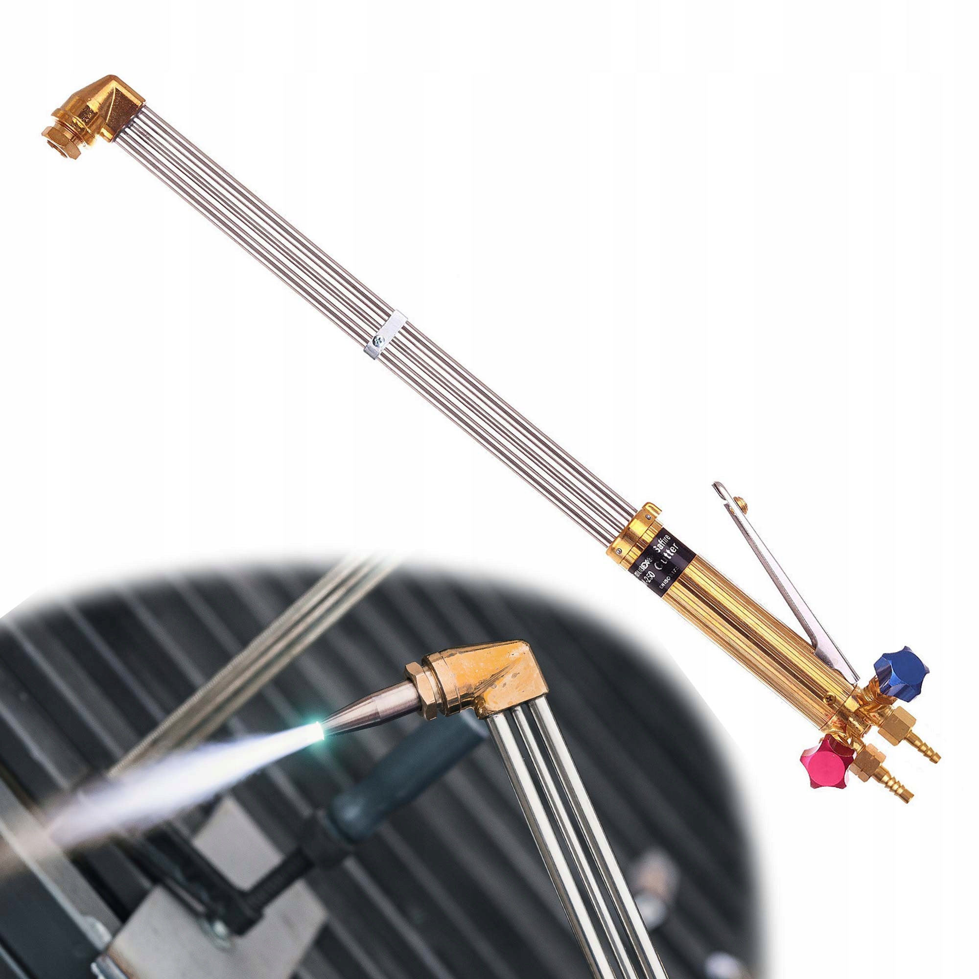 Dlouhý Řezací Plynový Hořák 900 MM Pro Řezání Oceli Propan Acetylen Kyslík Silný