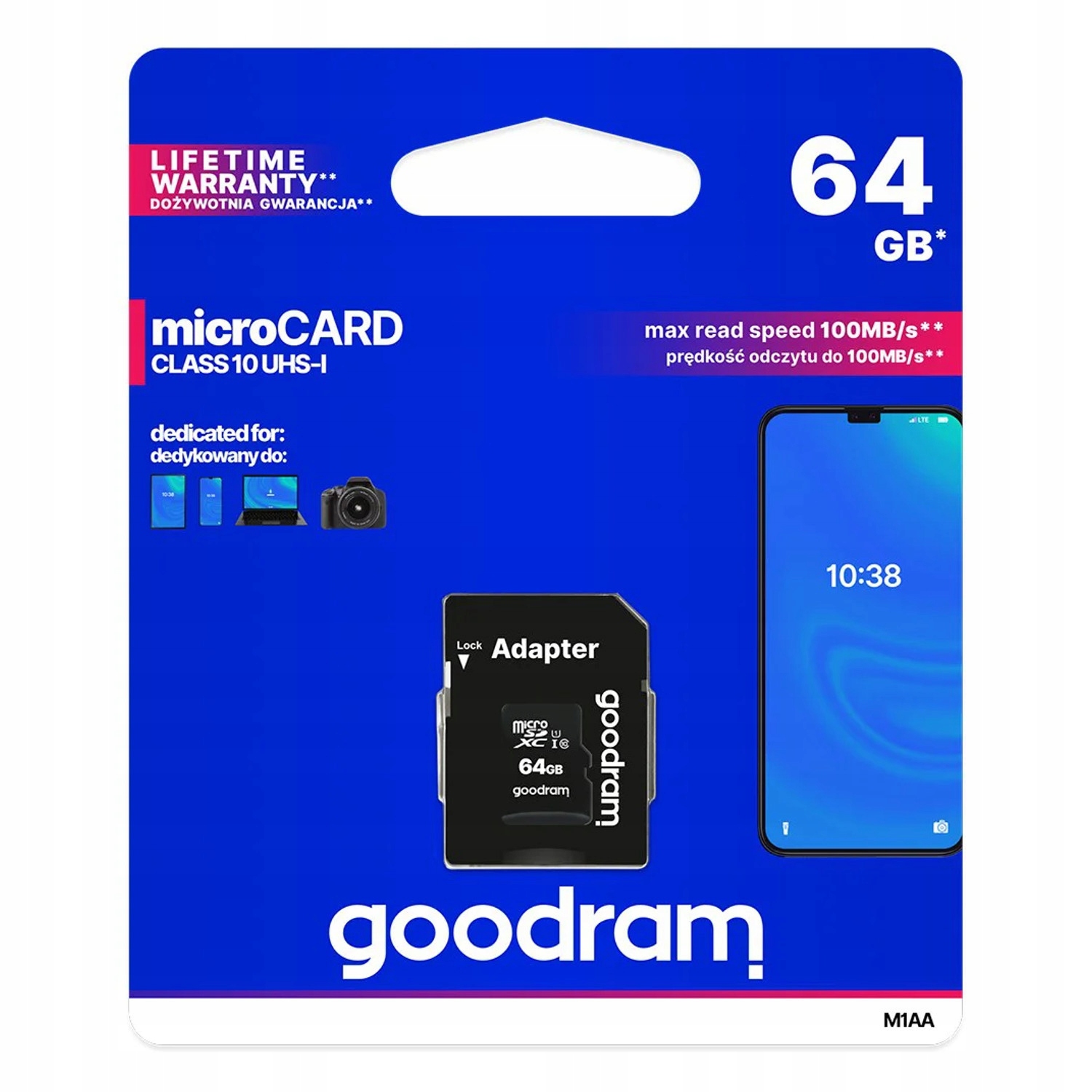 GOODRAM KARTA PAMIĘCI 64 GB MICRO SD HC CLASS 10