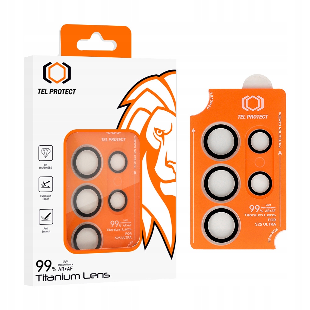 Szkło na aparat do Samsung Galaxy S25 Ultra Tel Protect Titanium 99% Ar